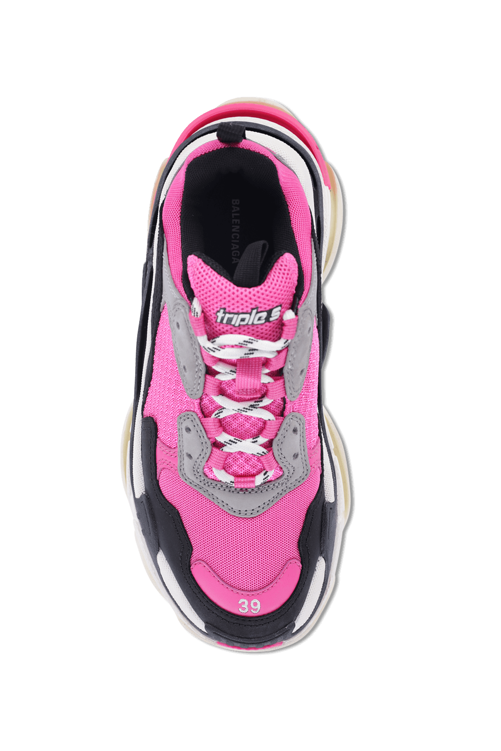תמונת תקריב של Balenciaga Pink Triple S Shoes BALENCIAGA