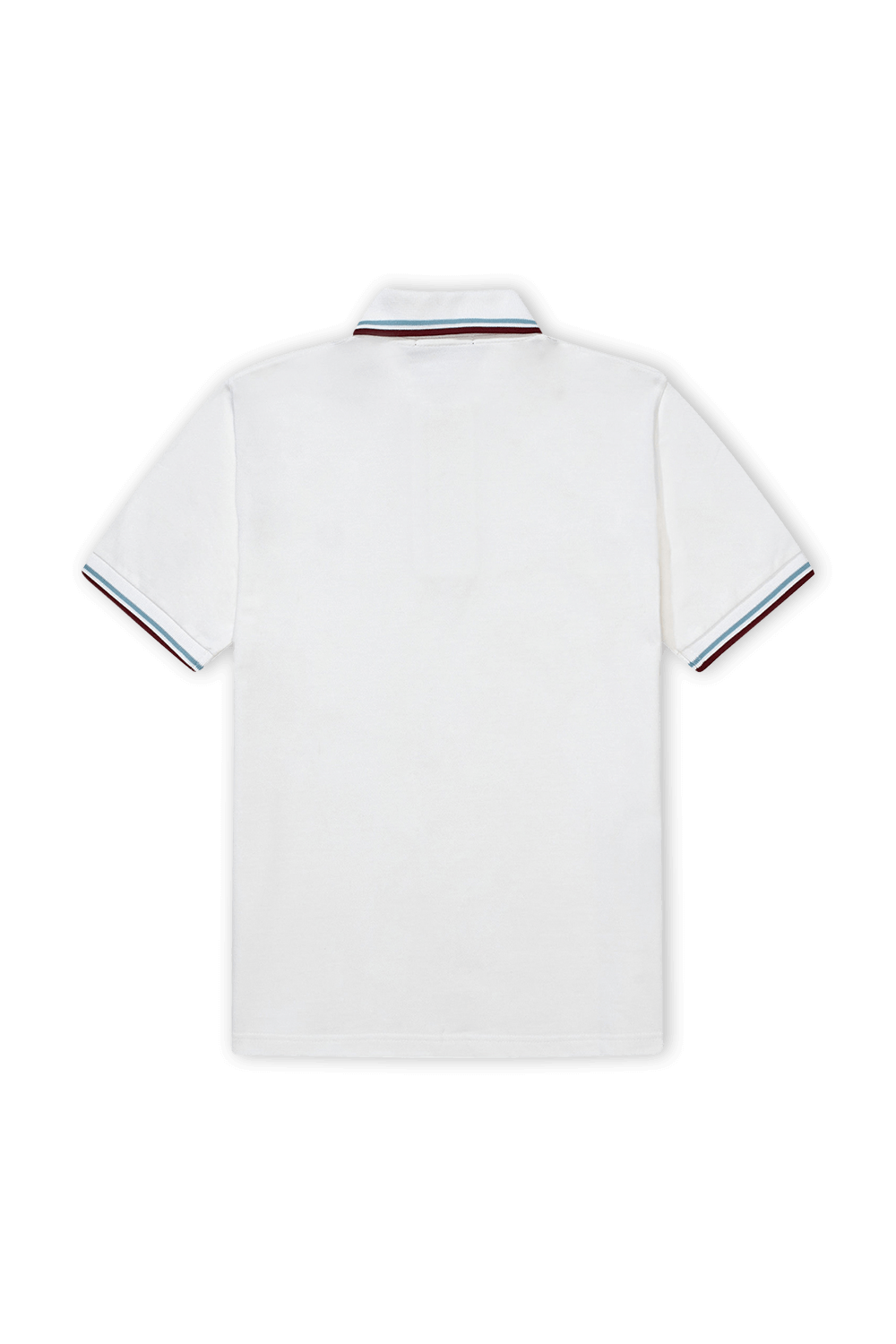 תמונה אחורית של חולצת פולו טניס לבנה FRED PERRY