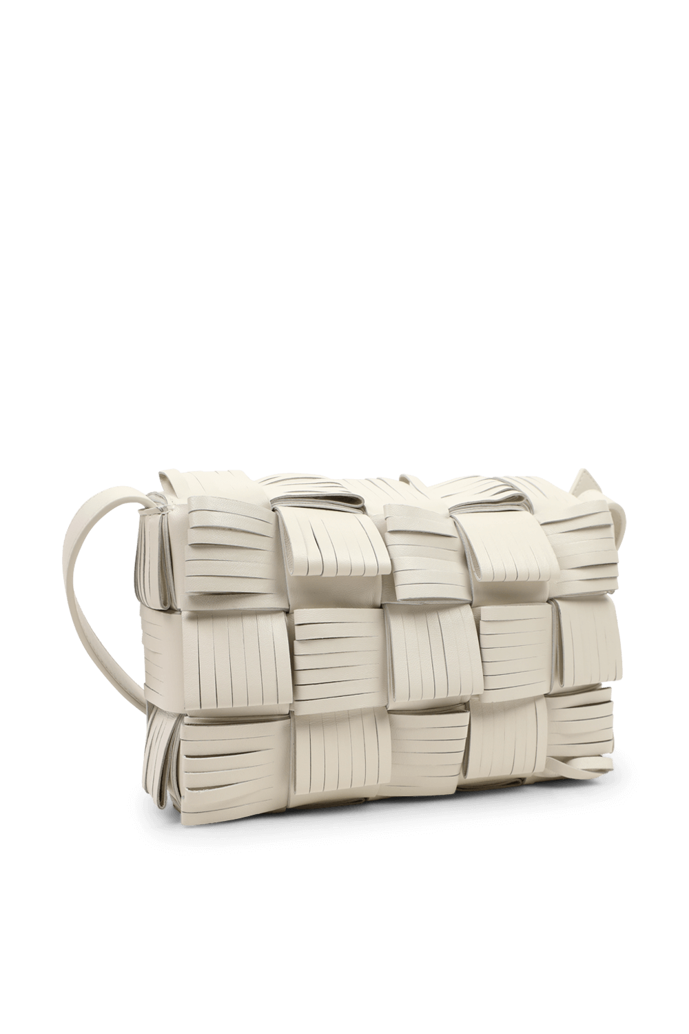 תמונה אחורית של תיק קרוס קסטה לבן BOTTEGA VENETA
