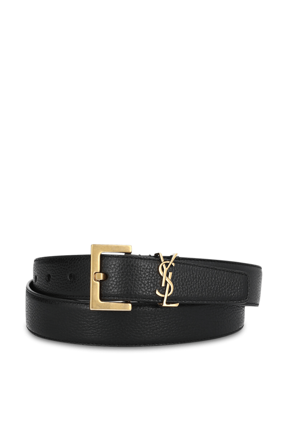 תמונה קידמית של חגורת עור SAINT LAURENT