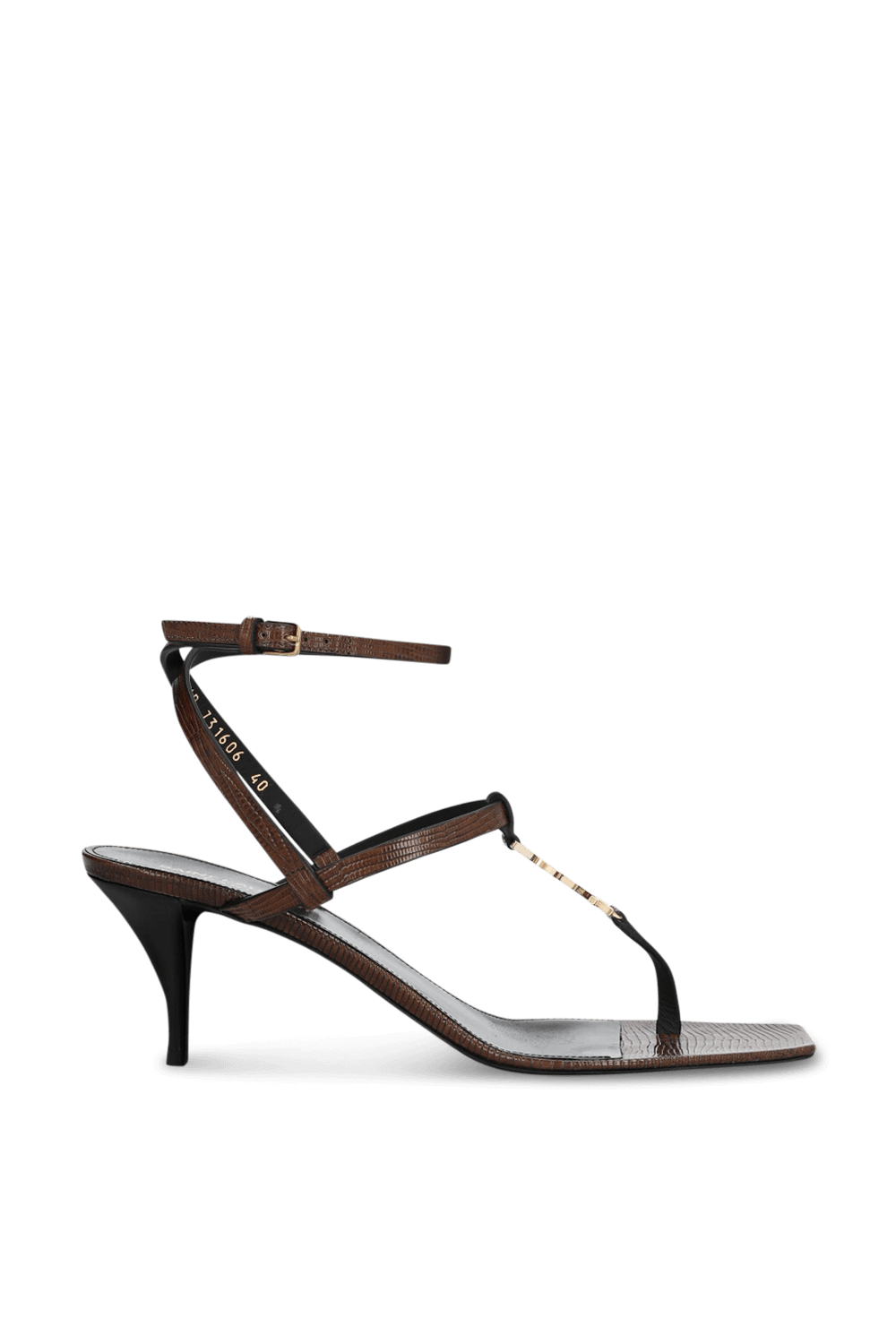 תמונה קידמית של סנדלי עקב קסנדרה SAINT LAURENT