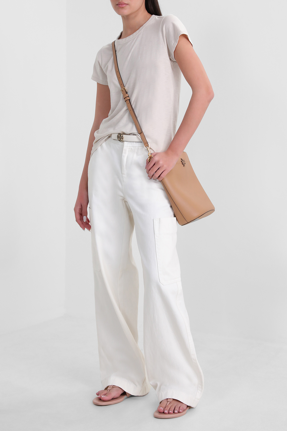 תמונת דוגמן קידמית של חגורת מילר דו צדדית TORY BURCH