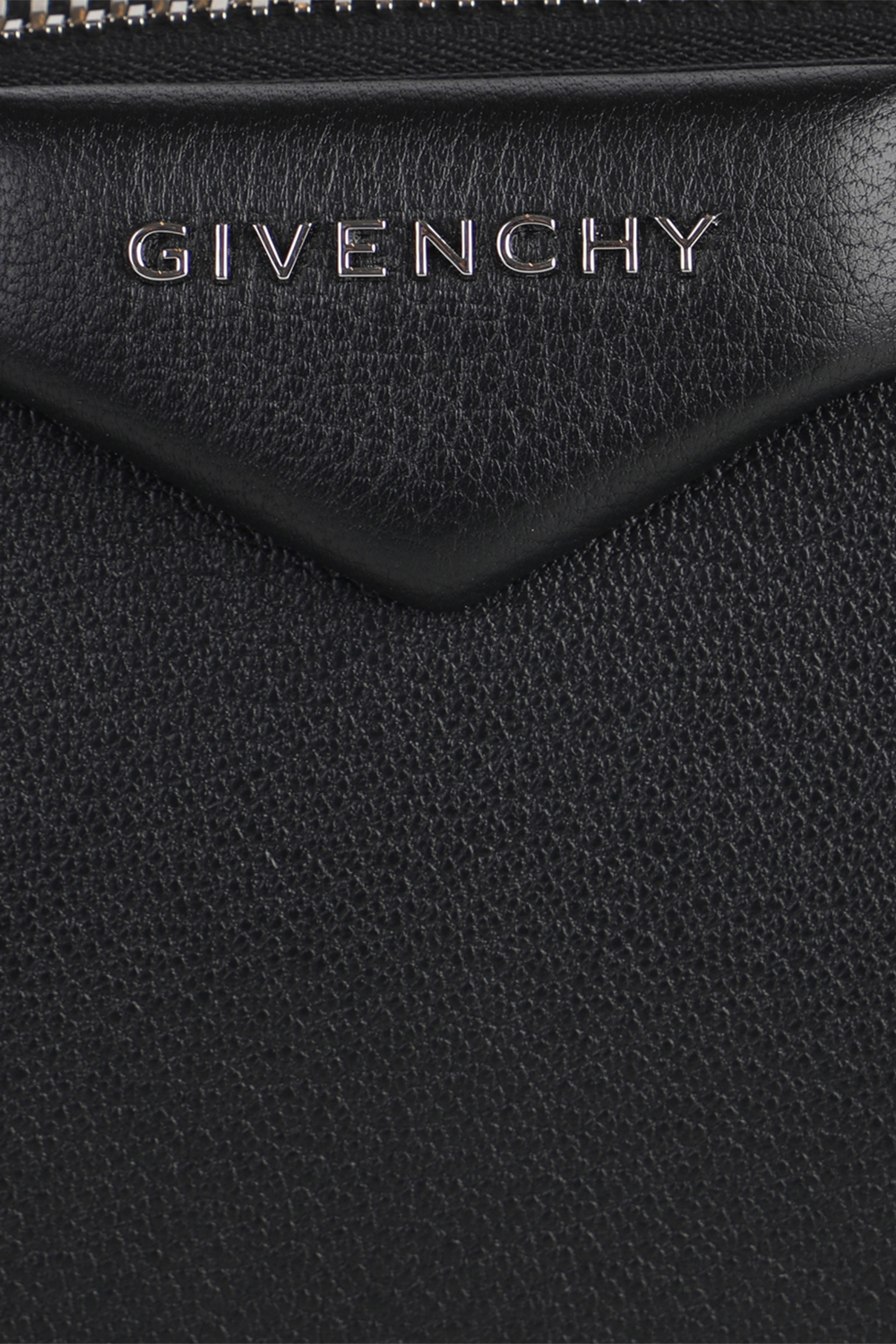 Nano Antigona Bag in Black Grained Leather GIVENCHY