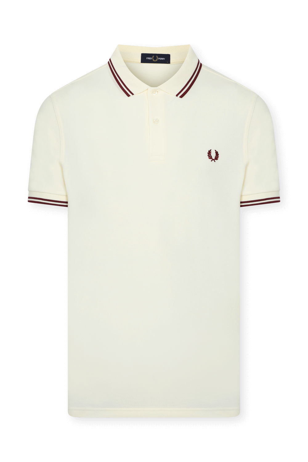 תמונה קידמית של חולצת פולו עם רקמה FRED PERRY