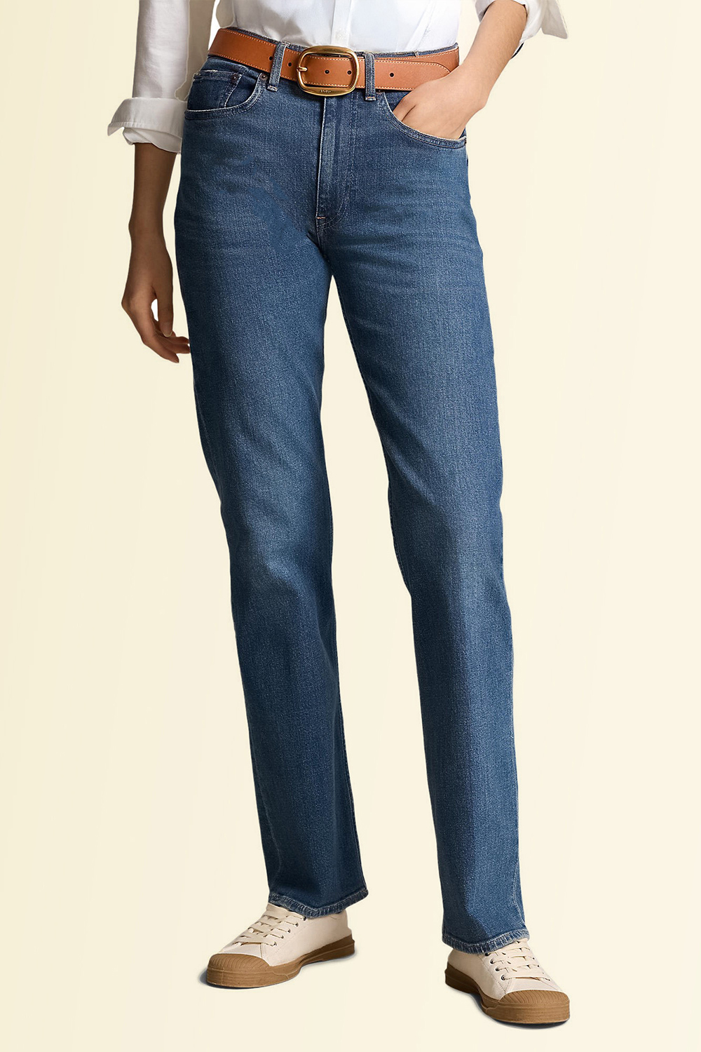 תמונת דוגמן קידמית של מכנסי ג'ינס בגזרה ישרה POLO RALPH LAUREN