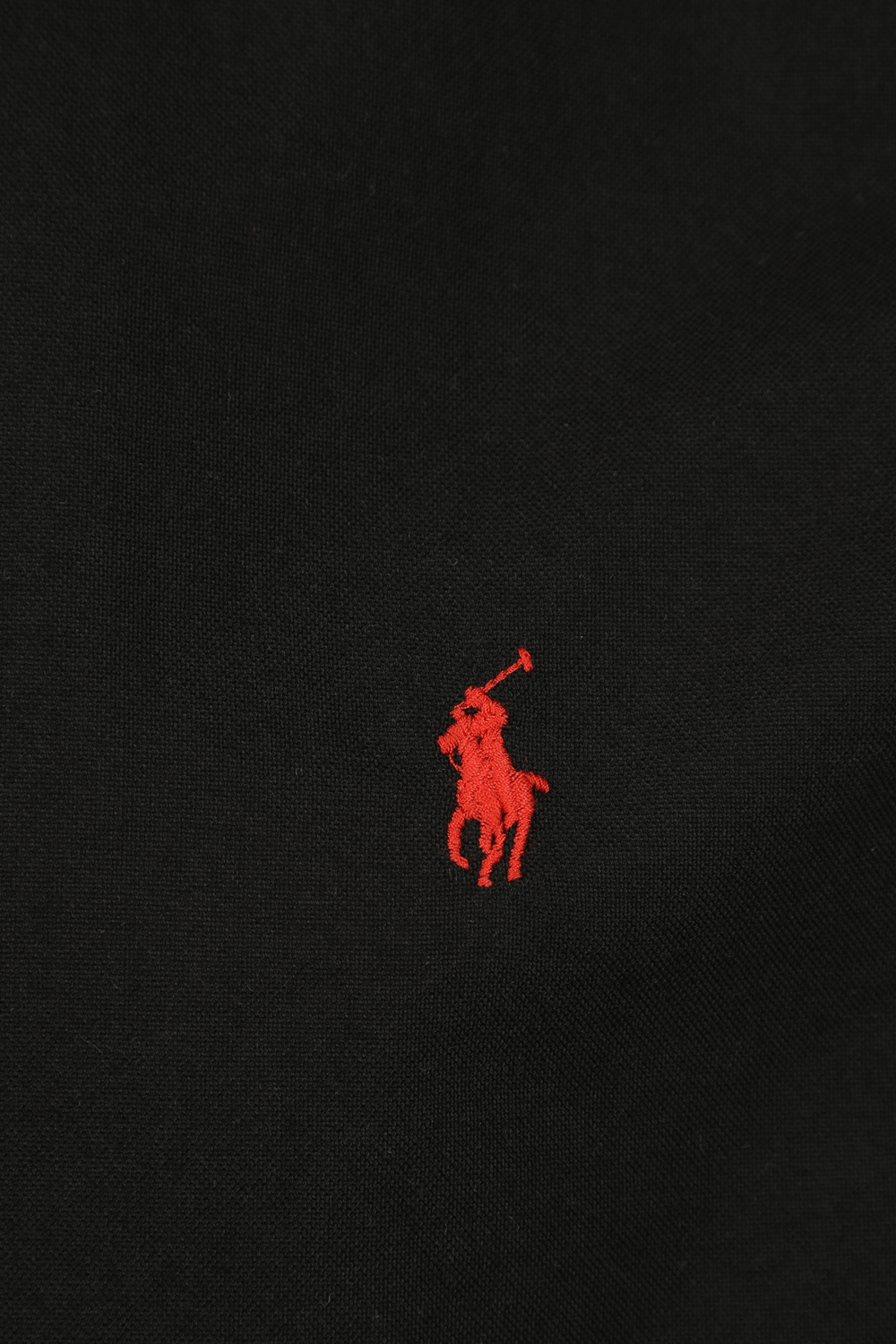 תמונה אחורית של חולצת אוקספורד סלים בשחור POLO RALPH LAUREN