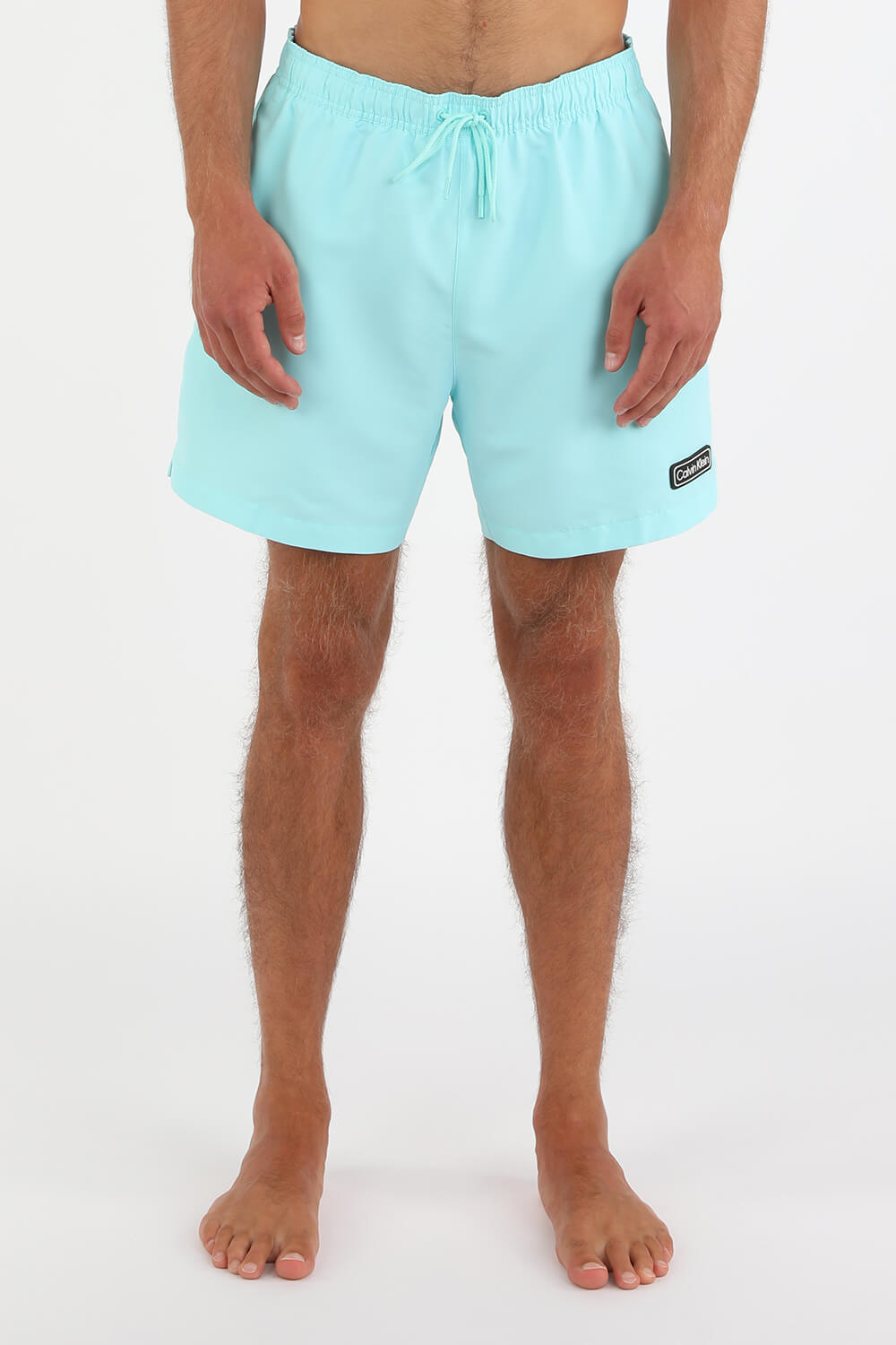 תמונת דוגמן קידמית של Drawstring Pastel Boardshorts in Blue CALVIN KLEIN