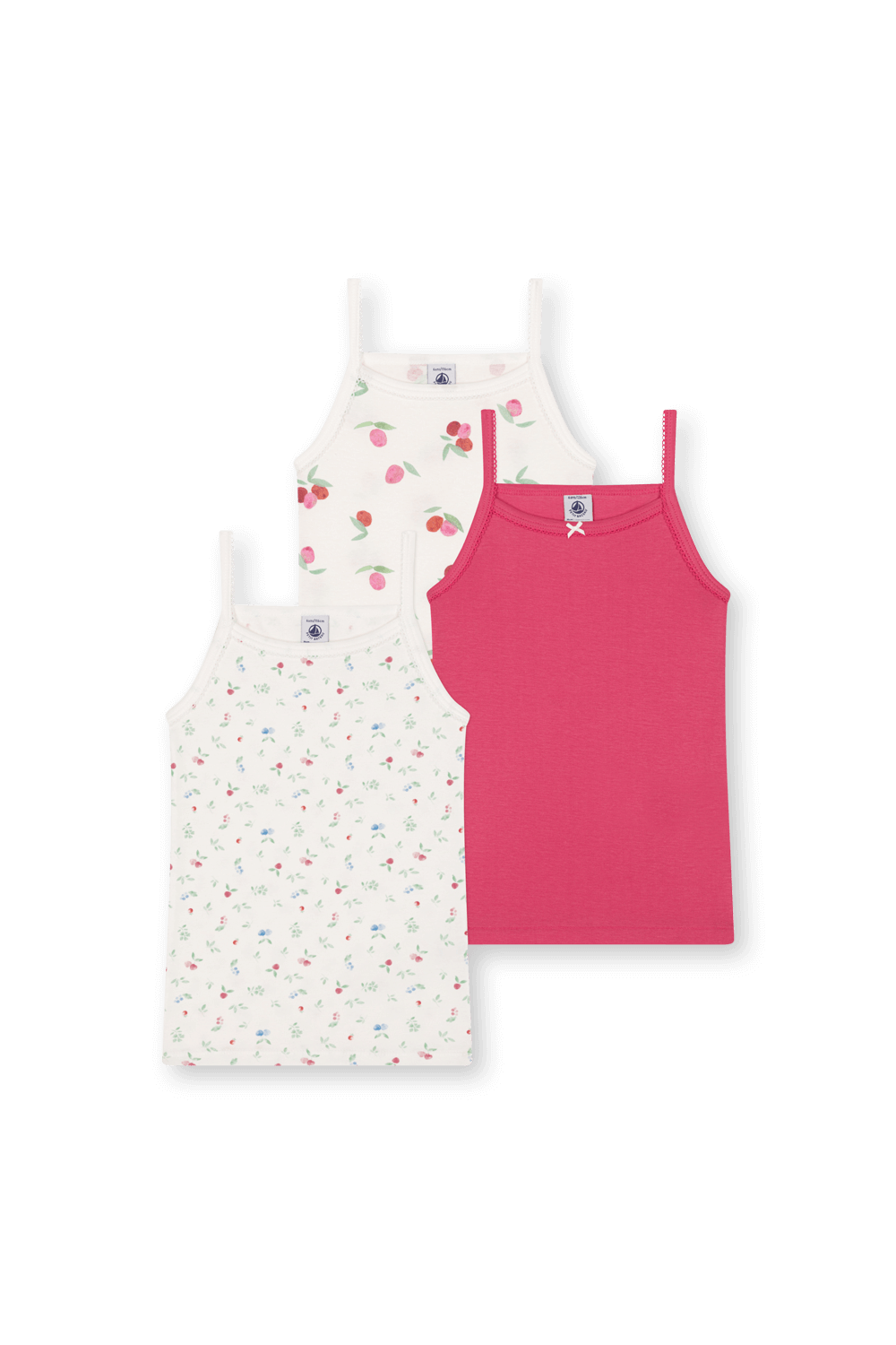 תמונה קידמית של מארז שלוש גופיות PETIT BATEAU