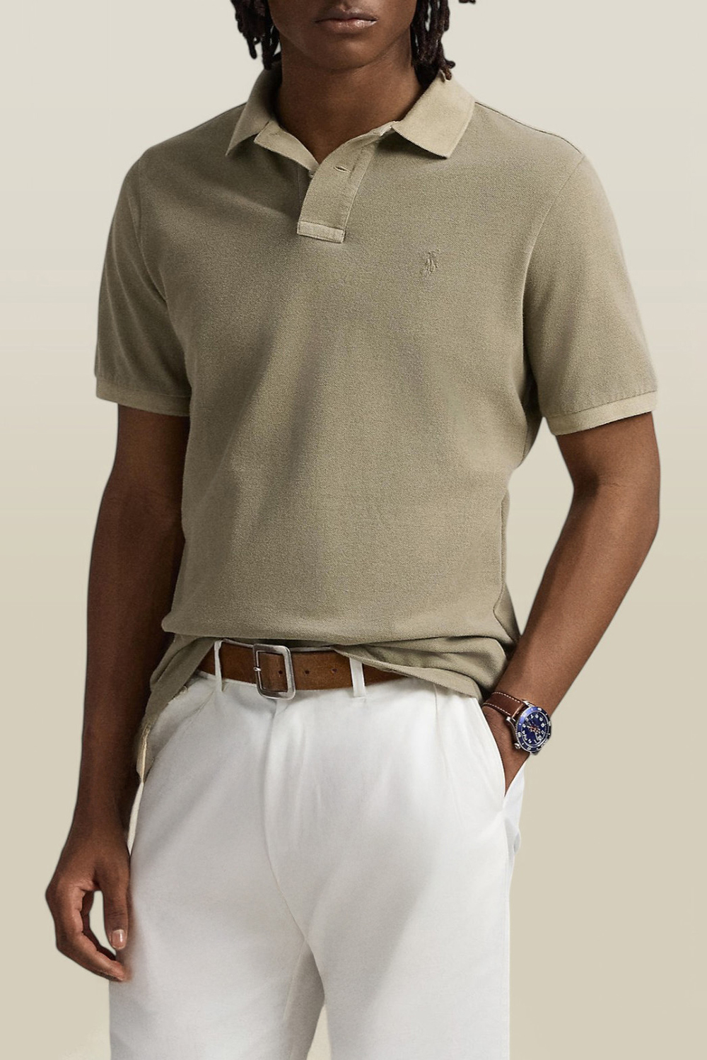 תמונת דוגמן קידמית של חולצת פולו סלים פיט POLO RALPH LAUREN