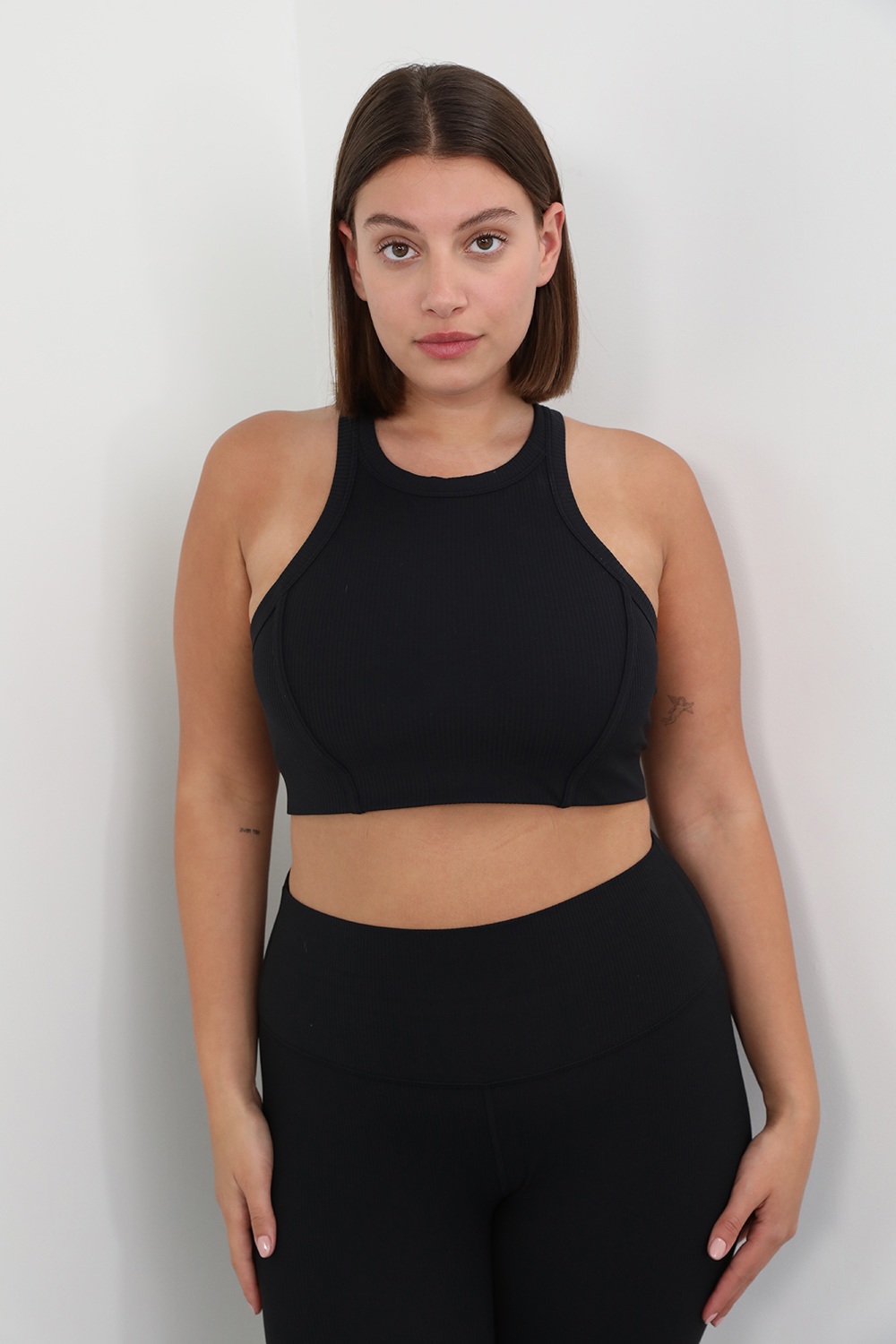 Ribbed Nulu High-Neck Yoga Bra