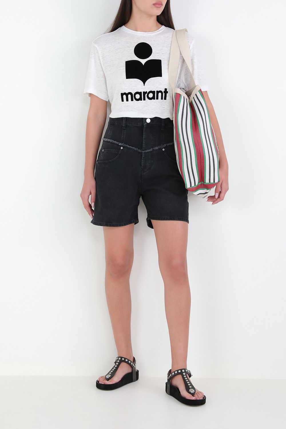 תמונת דוגמן קידמית של סנדלי אצבע ISABEL MARANT
