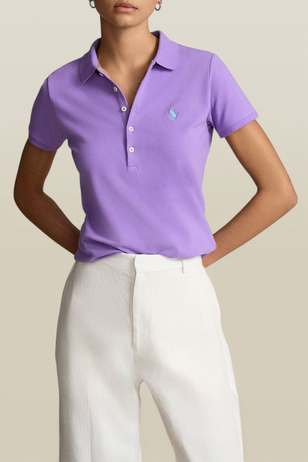 תמונת דוגמן קידמית של חולצת פולו סלים פיט POLO RALPH LAUREN