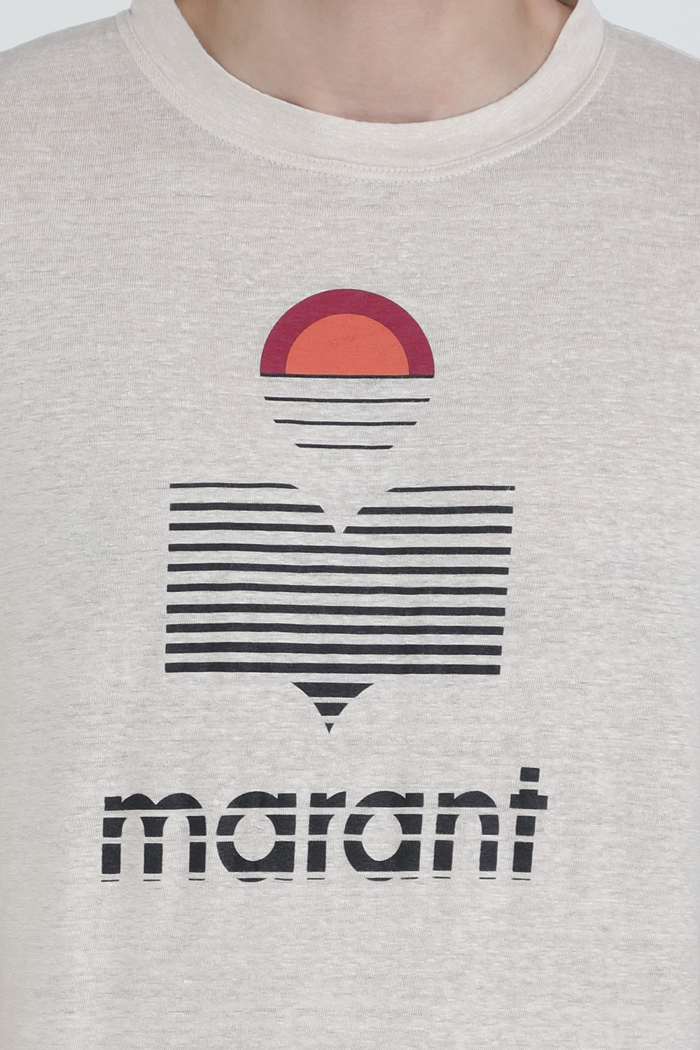 תמונת תקריב דוגמן של חולצת טי ISABEL MARANT