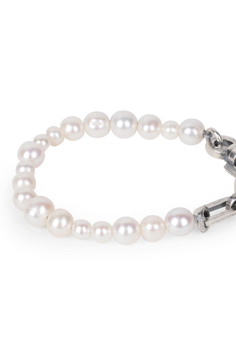 תמונה אחורית של Reidak Pearl Bracelet in Silver and White M.COHEN