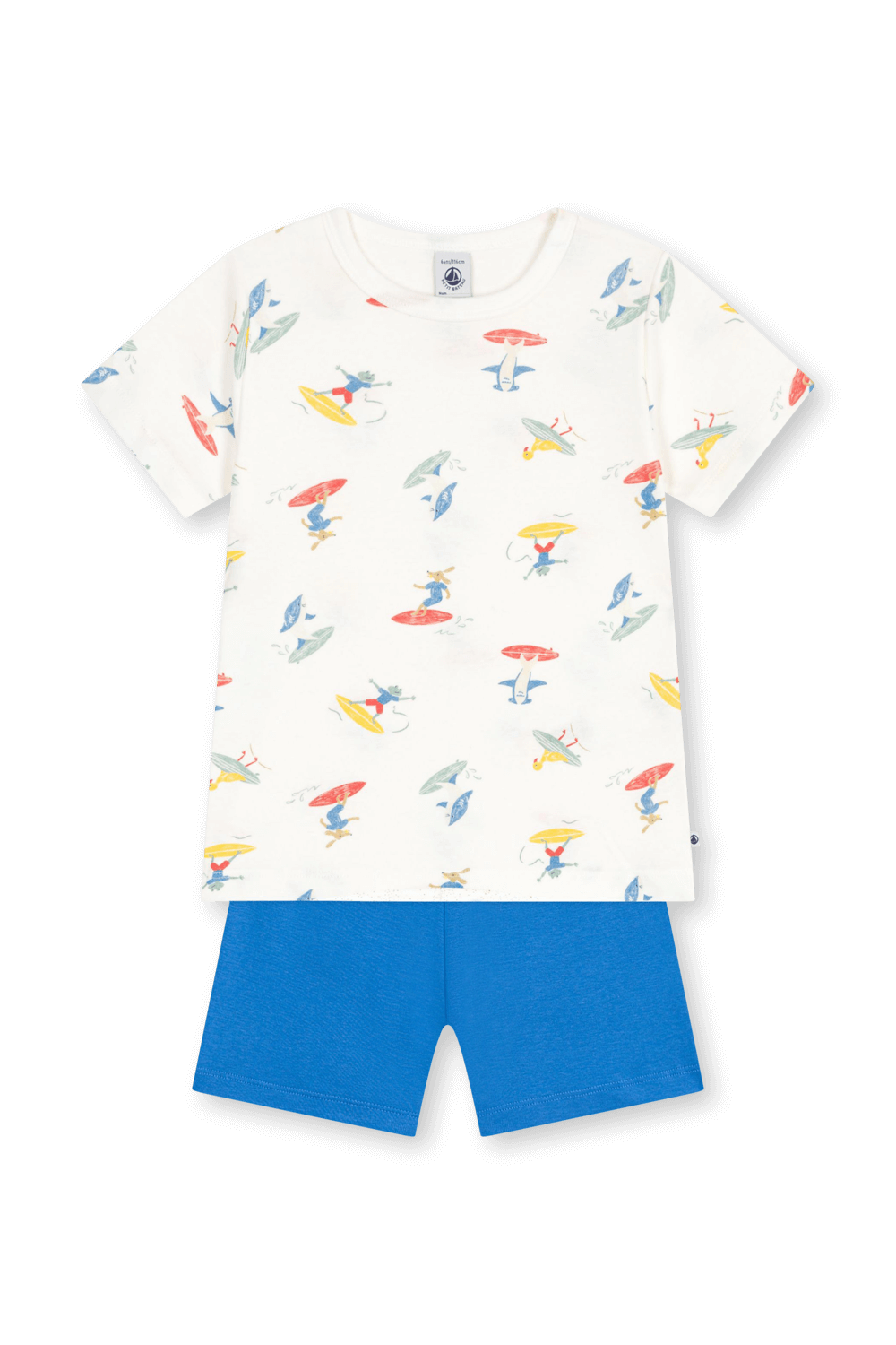 תמונה קידמית של סט פיג'מה קצרה - גילאים 2-5 שנים PETIT BATEAU