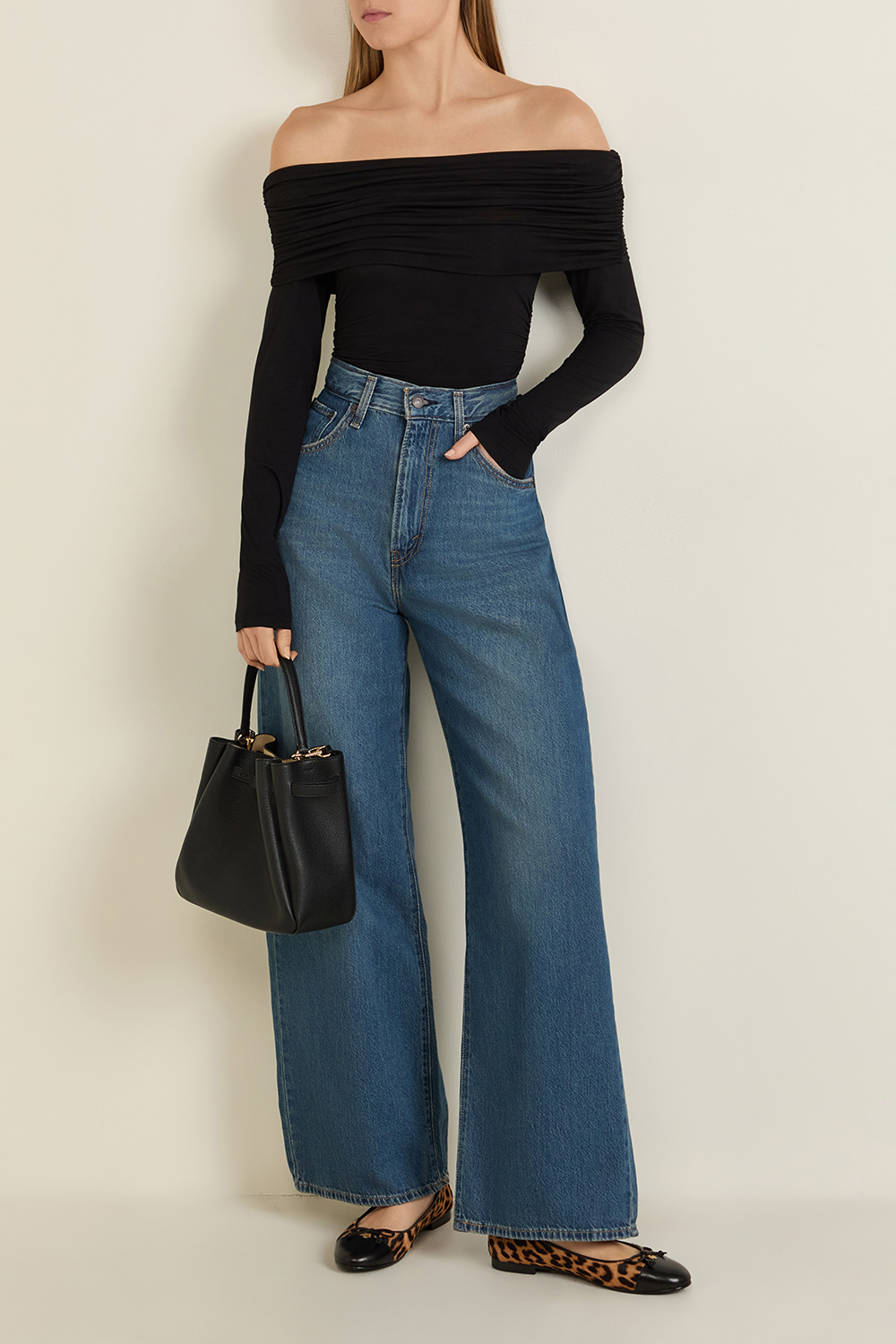 תמונת דוגמן קידמית של נעלי בלרינה TORY BURCH