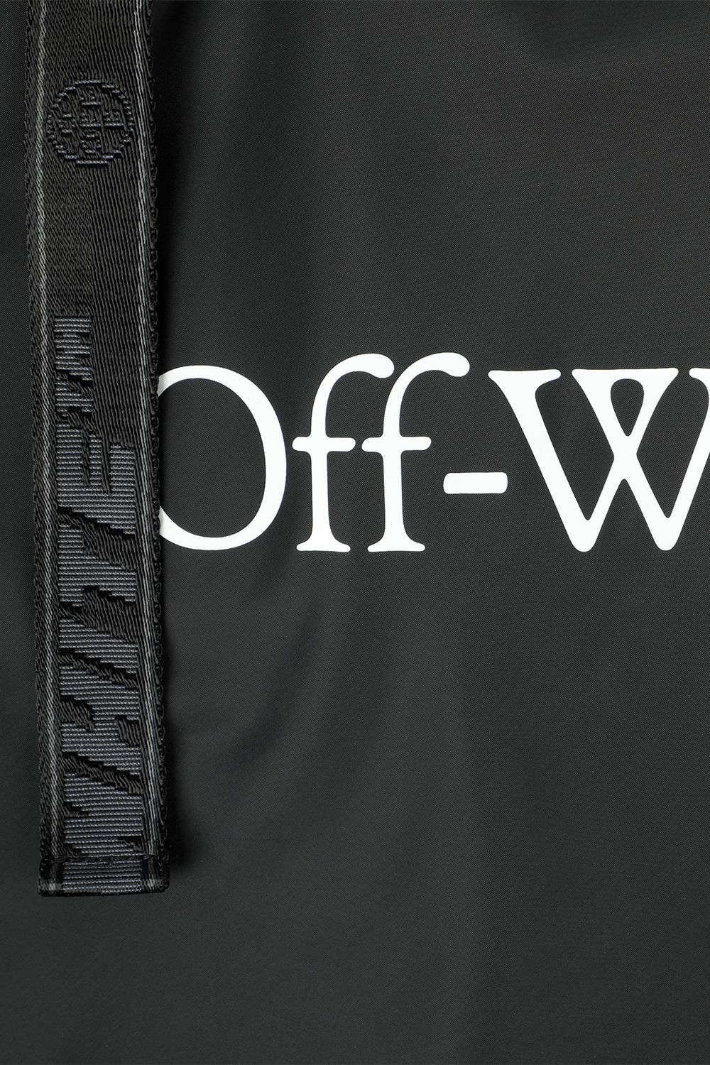 תמונת פנים של Nylon Tote Bag in Black OFF WHITE