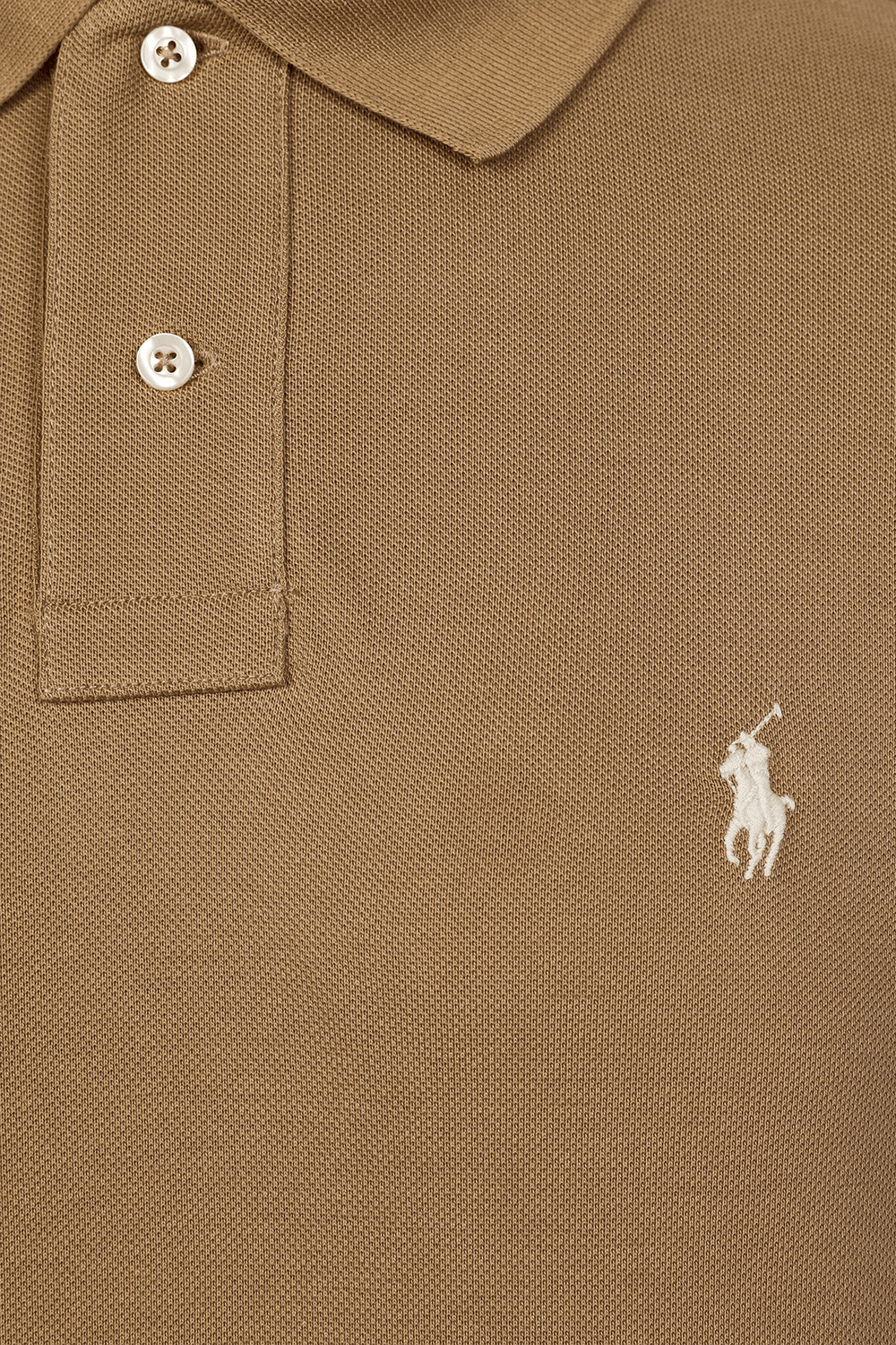 תמונה אחורית של חולצת פולו קצרה מכותנה POLO RALPH LAUREN