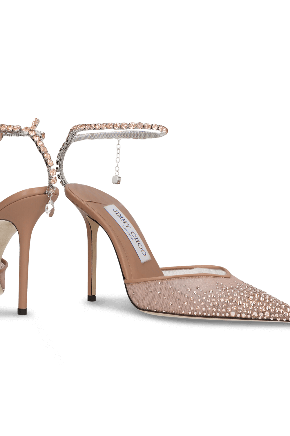 תמונת תקריב של נעלי עקב 10 סמ JIMMY CHOO