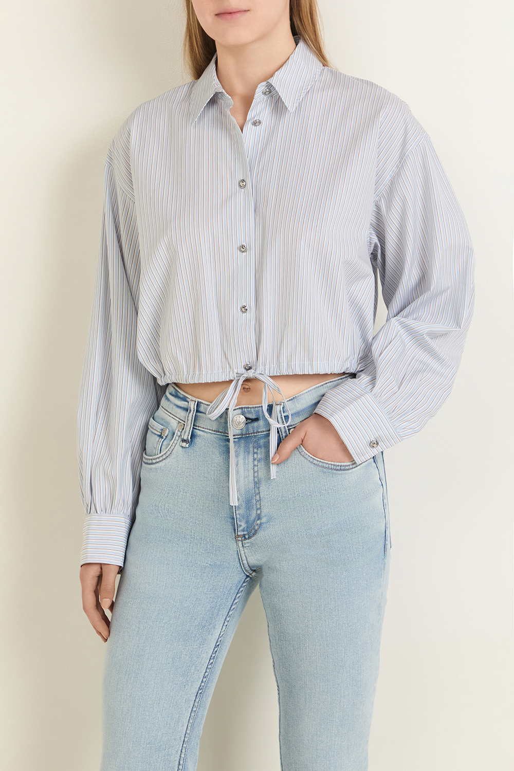 תמונת דוגמן קידמית של חולצת כפתורים קרופ RAG & BONE