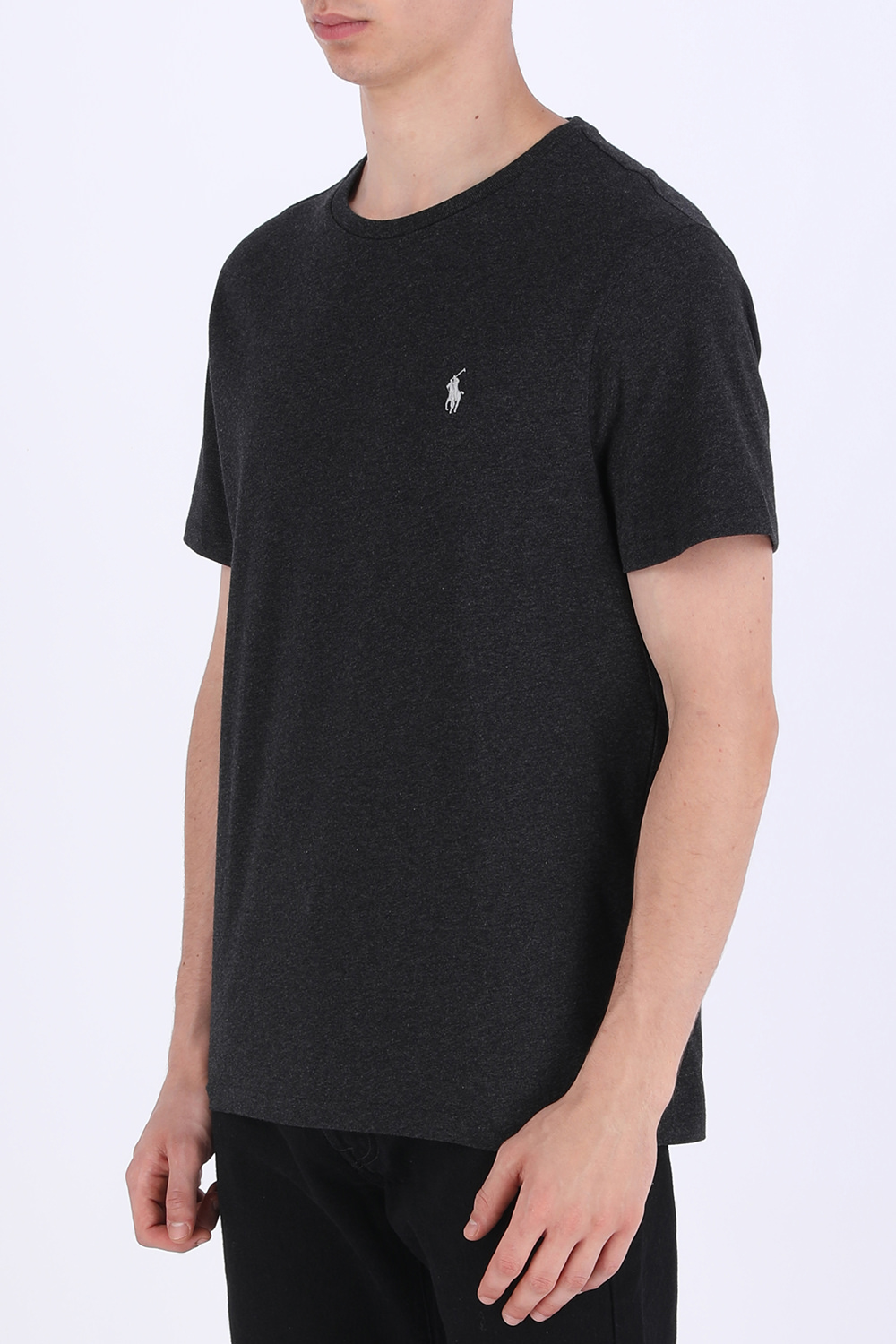 תמונת דוגמן קידמית של חולצת טי עם לוגו רקום POLO RALPH LAUREN