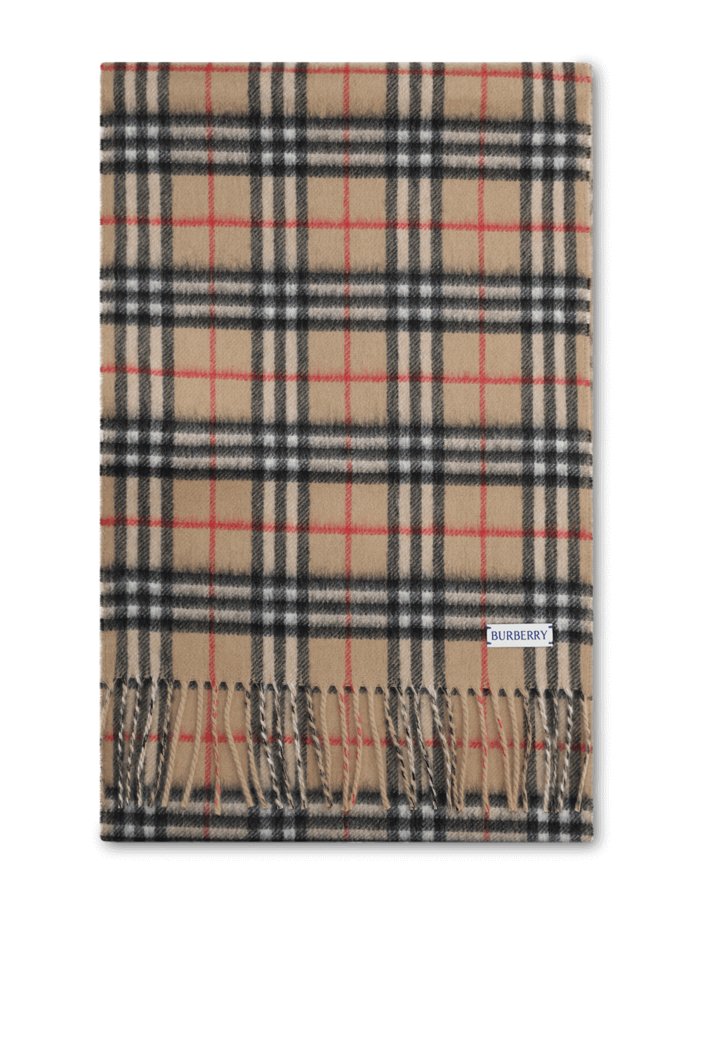 תמונה קידמית של צעיף קשמיר דו צדדי BURBERRY