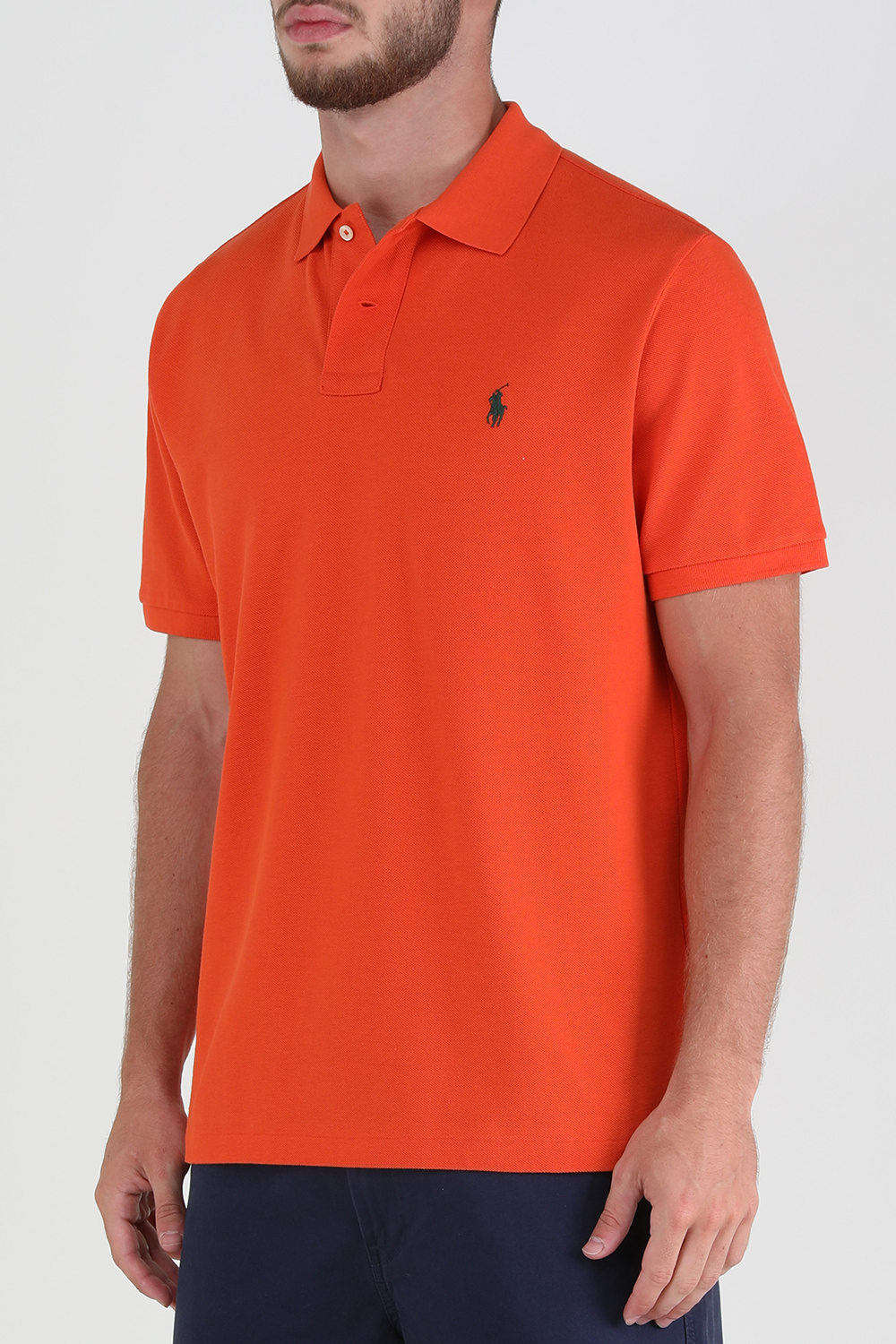 תמונת דוגמן קידמית של חולצת פולו עם לוגו רקום POLO RALPH LAUREN