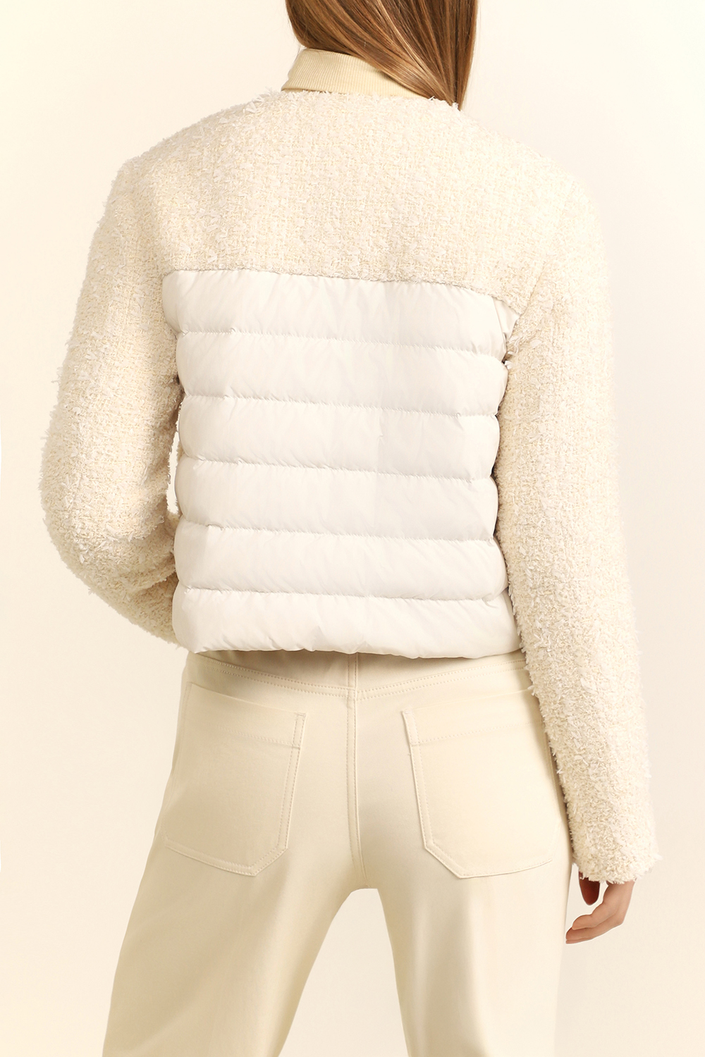 תמונת דוגמן אחורית של ז'קט טוויד MONCLER