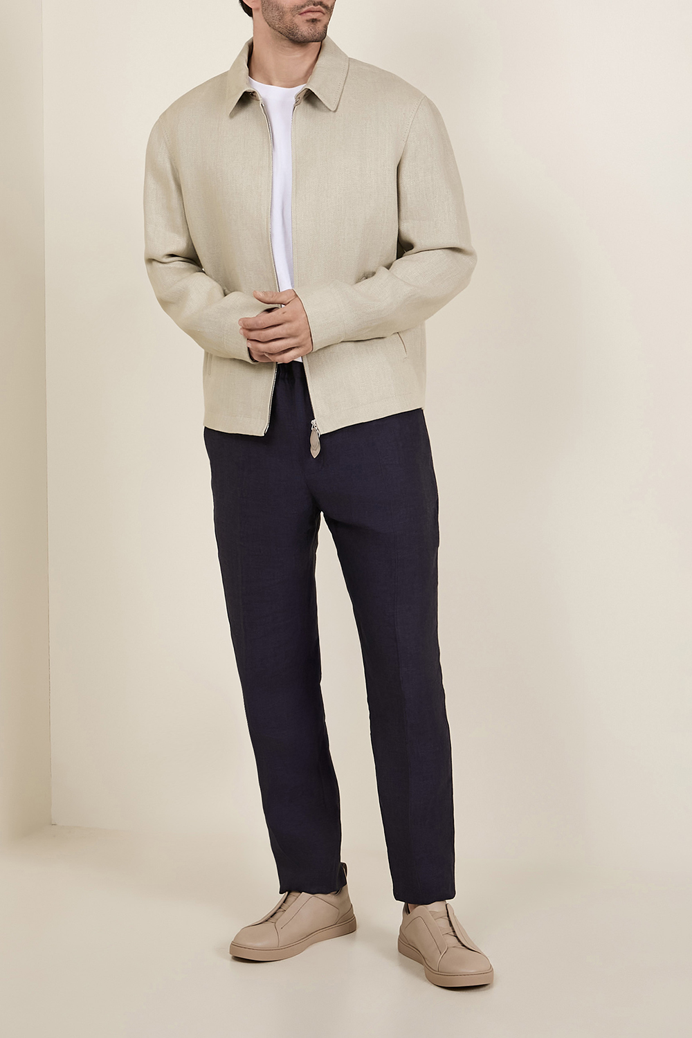 תמונת דוגמן קידמית של נעלי סניקרס ZEGNA