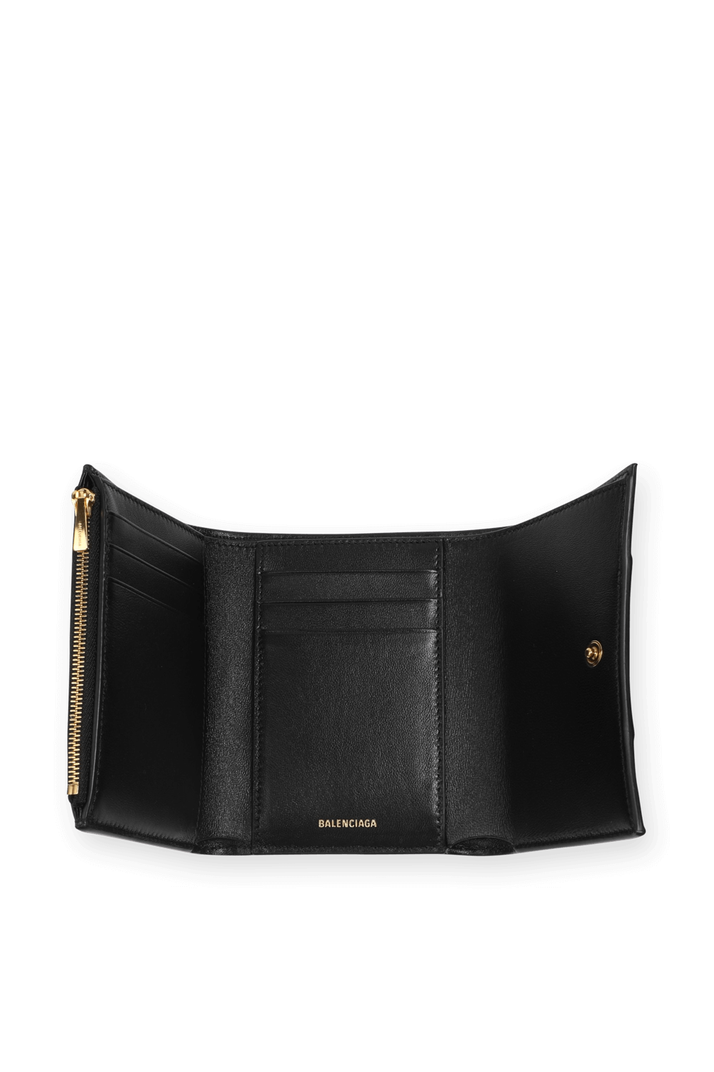 תמונת פנים של Hourglass Wallet in Black BALENCIAGA