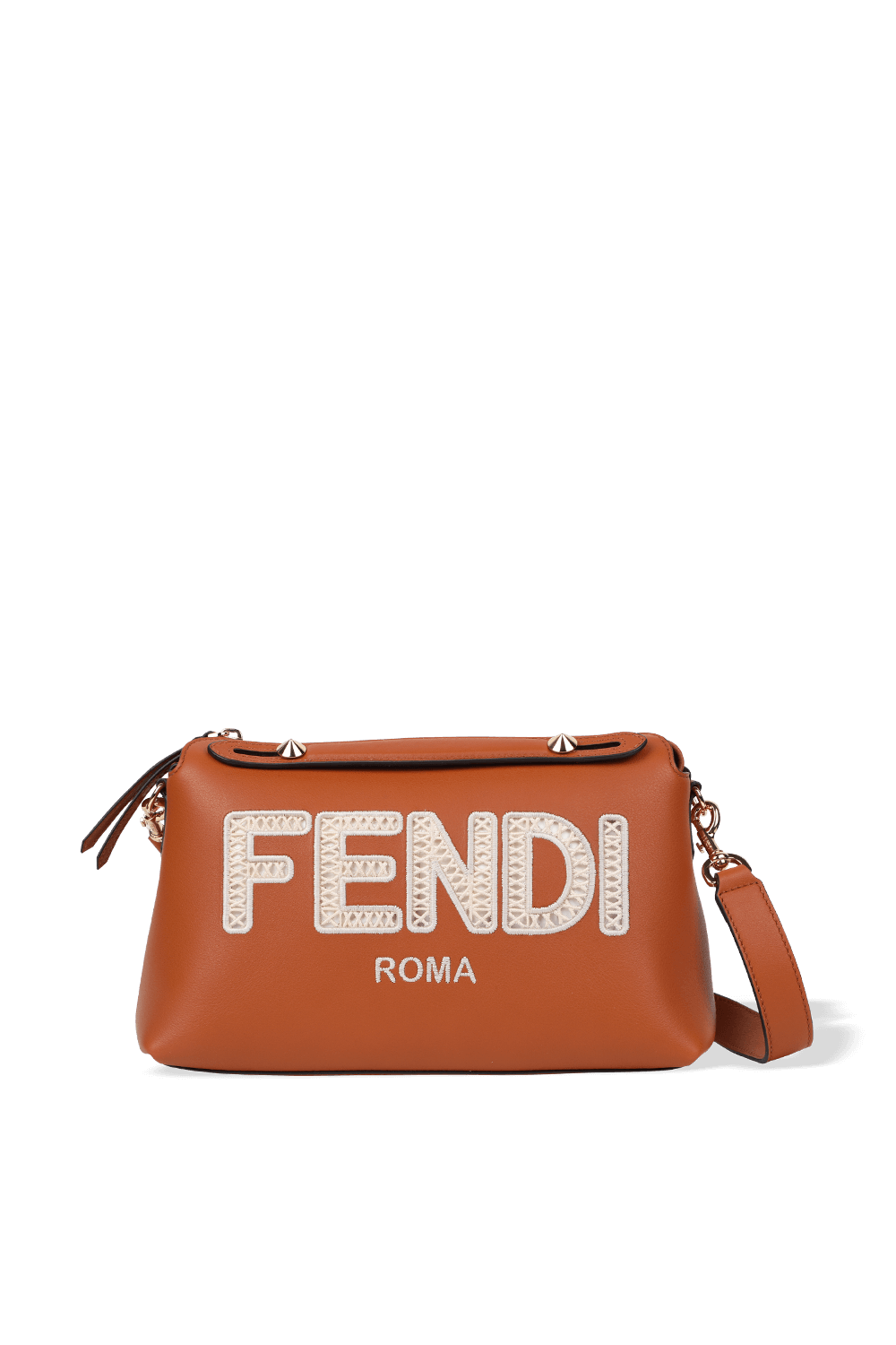 תמונה קידמית של By The Way Medium Leather Bag in Brown FENDI