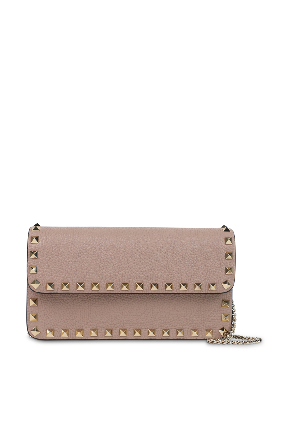 תמונה קידמית של תיק צד מלבני מעור בגוון פודרה VALENTINO GARAVANI