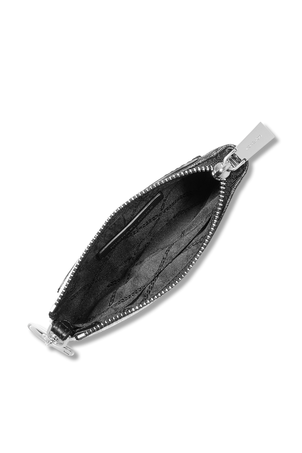תמונת תקריב של XS Key Card Case in Black and White MICHAEL KORS