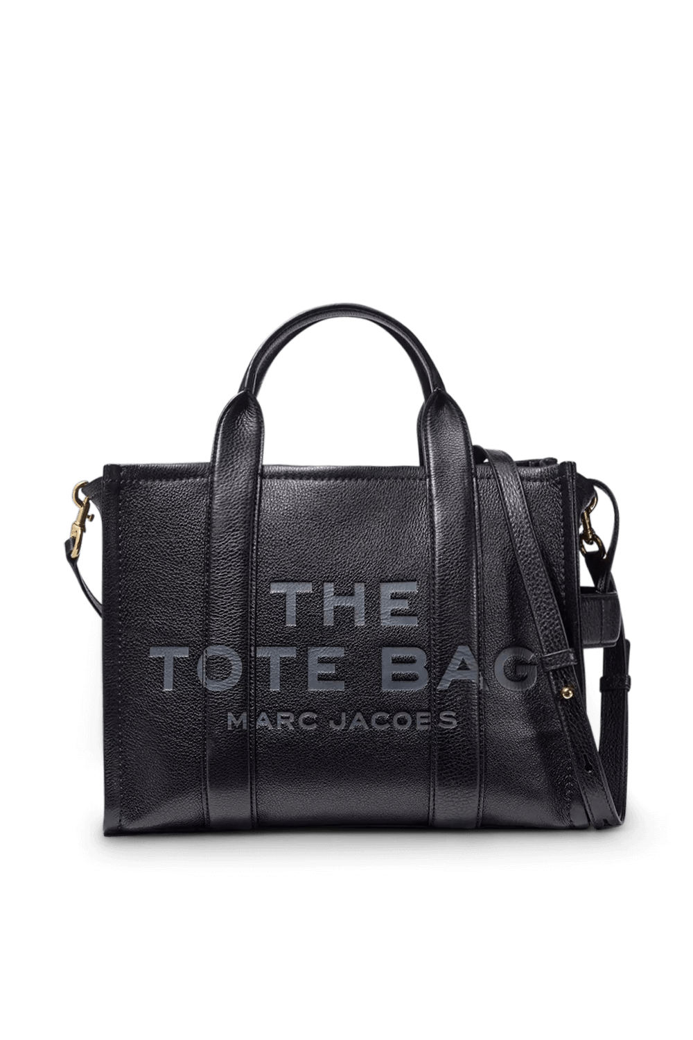 תמונה קידמית של תיק נשיאה מעור בצבע שחור MARC JACOBS