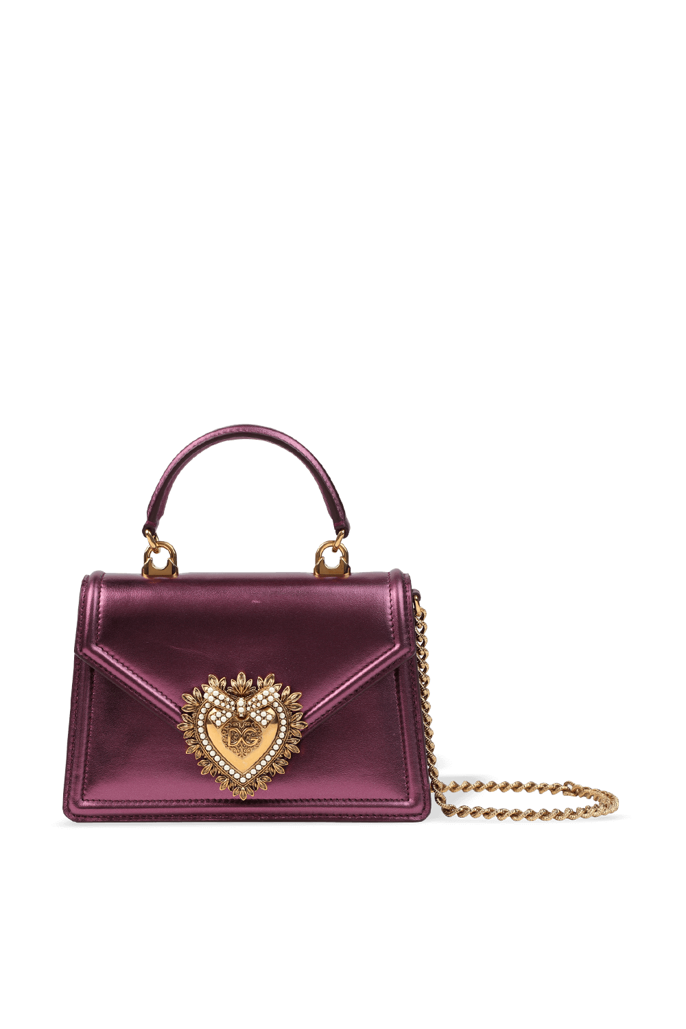 תמונה קידמית של Devotion Small Bag in Dark Pink DOLCE & GABBANA