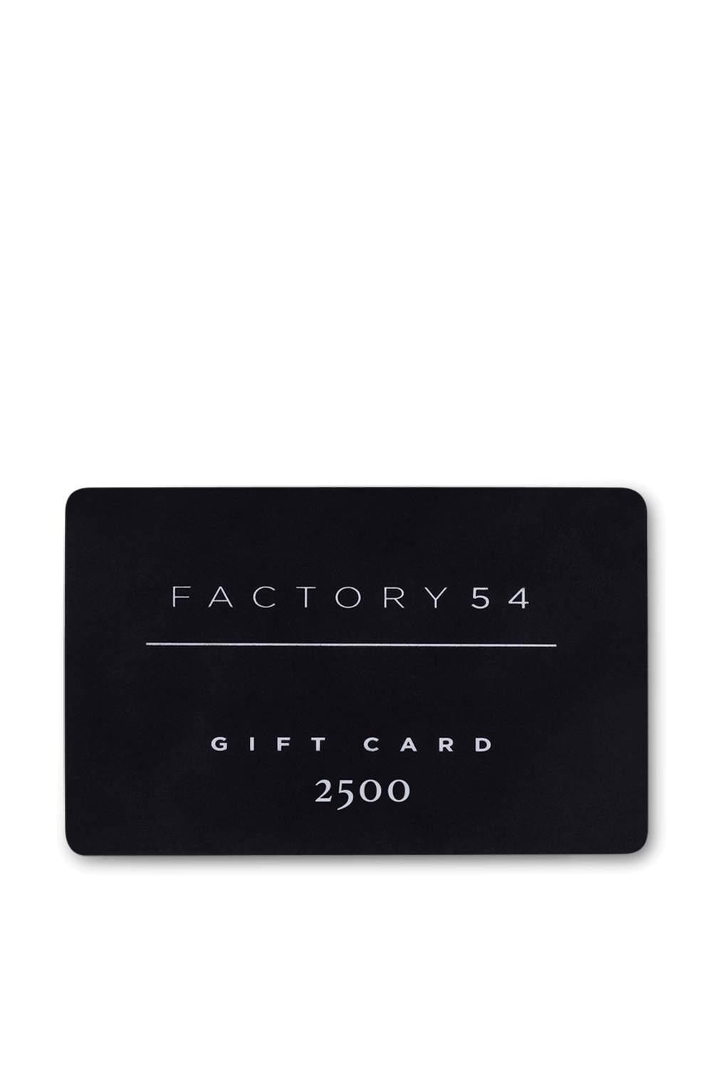 תמונה אחורית של גיפט קארד על סך 2,500 שקלים GIFT CARD