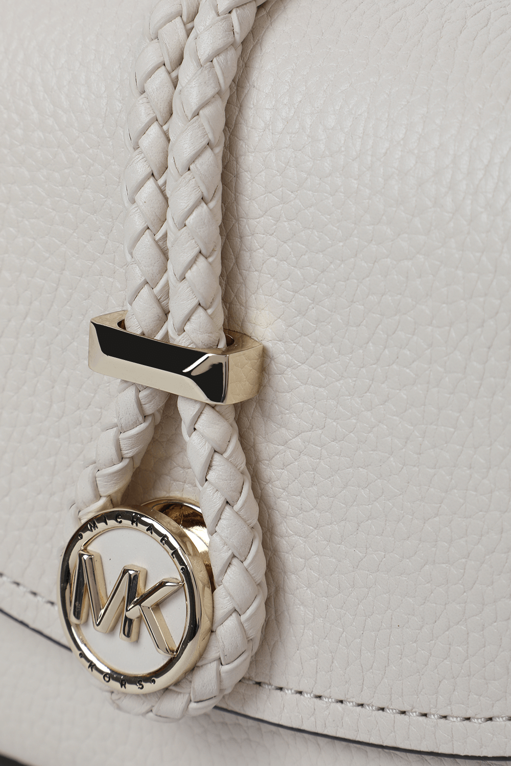 תמונת תקריב של Lea Small Logo Bag in White MICHAEL KORS