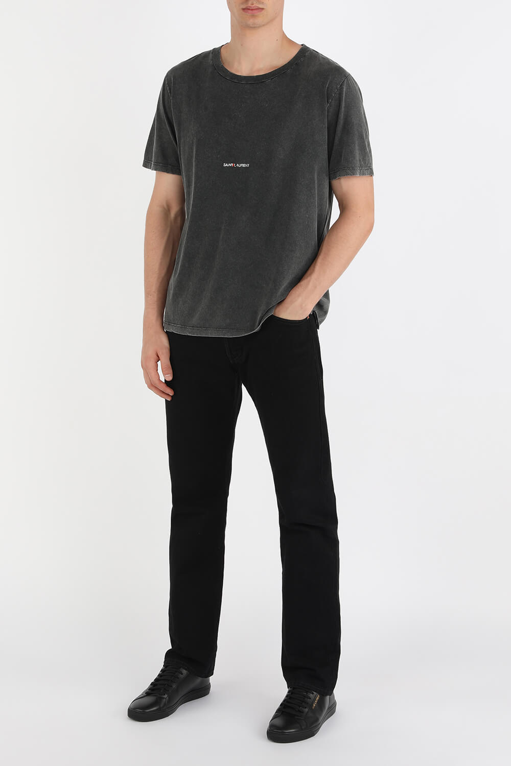 תמונת דוגמן קידמית של נעלי סניקרס אנדי מעור SAINT LAURENT