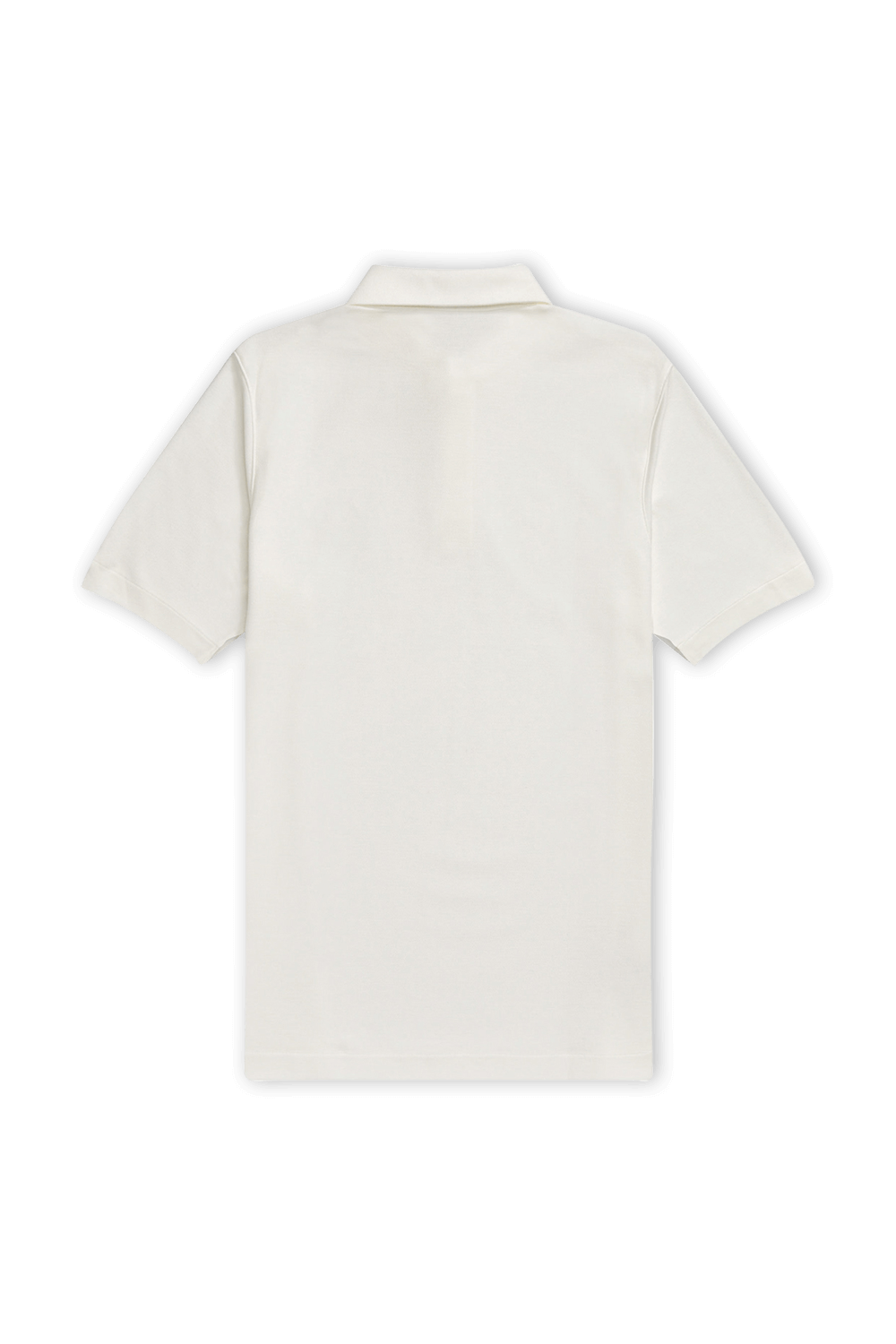 תמונה אחורית של חולצת פולו לבנה עם לוגו רקום FRED PERRY