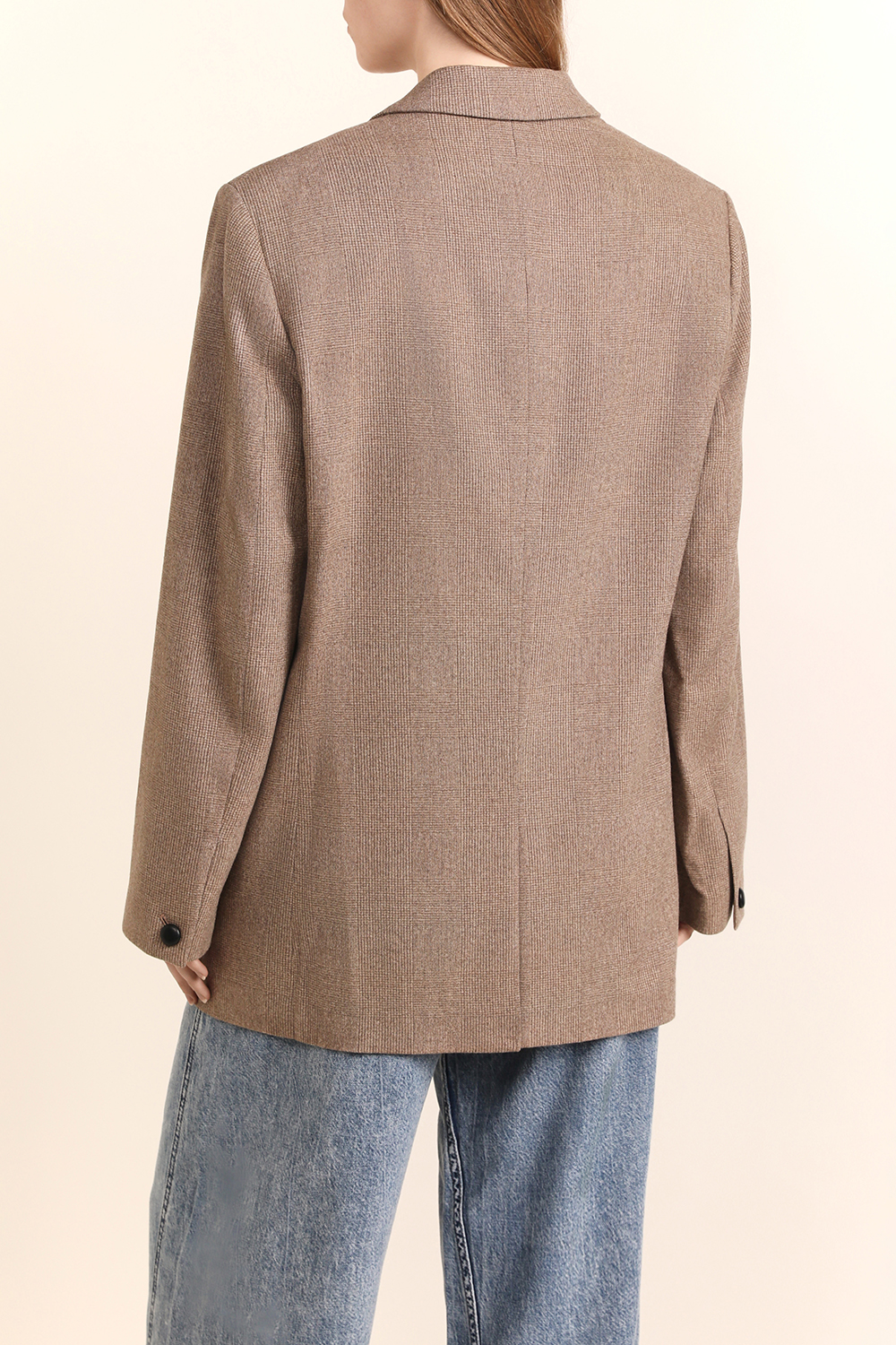 תמונת דוגמן אחורית של ז'קט צמר רך אוברסייז RAG & BONE