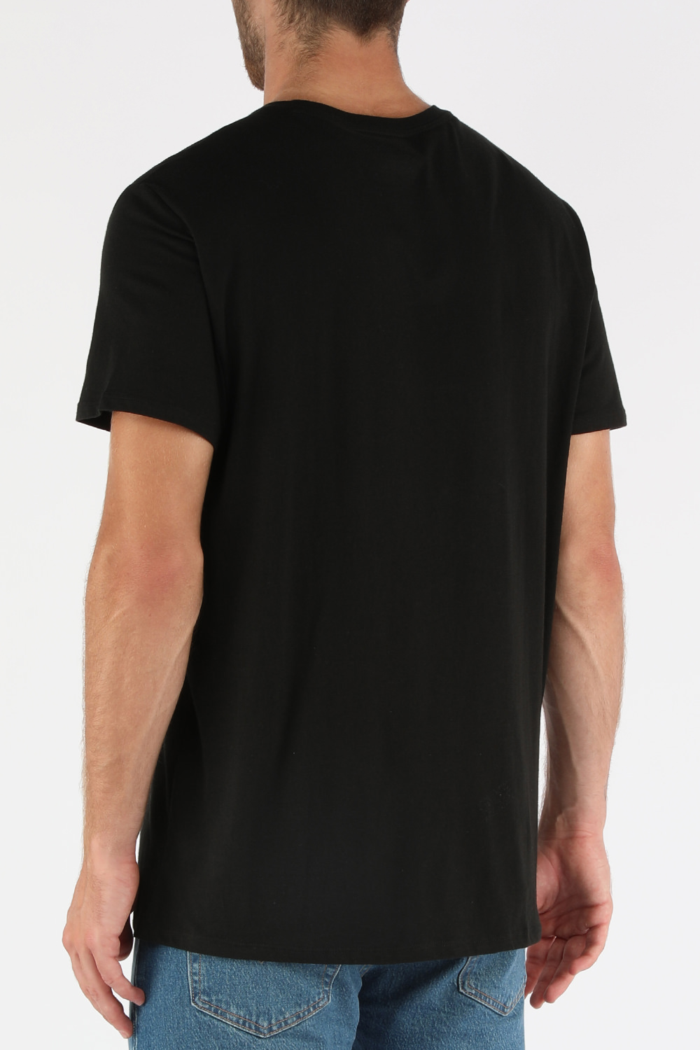 תמונת דוגמן אחורית של טישירט עם לוגו רקום LACOSTE
