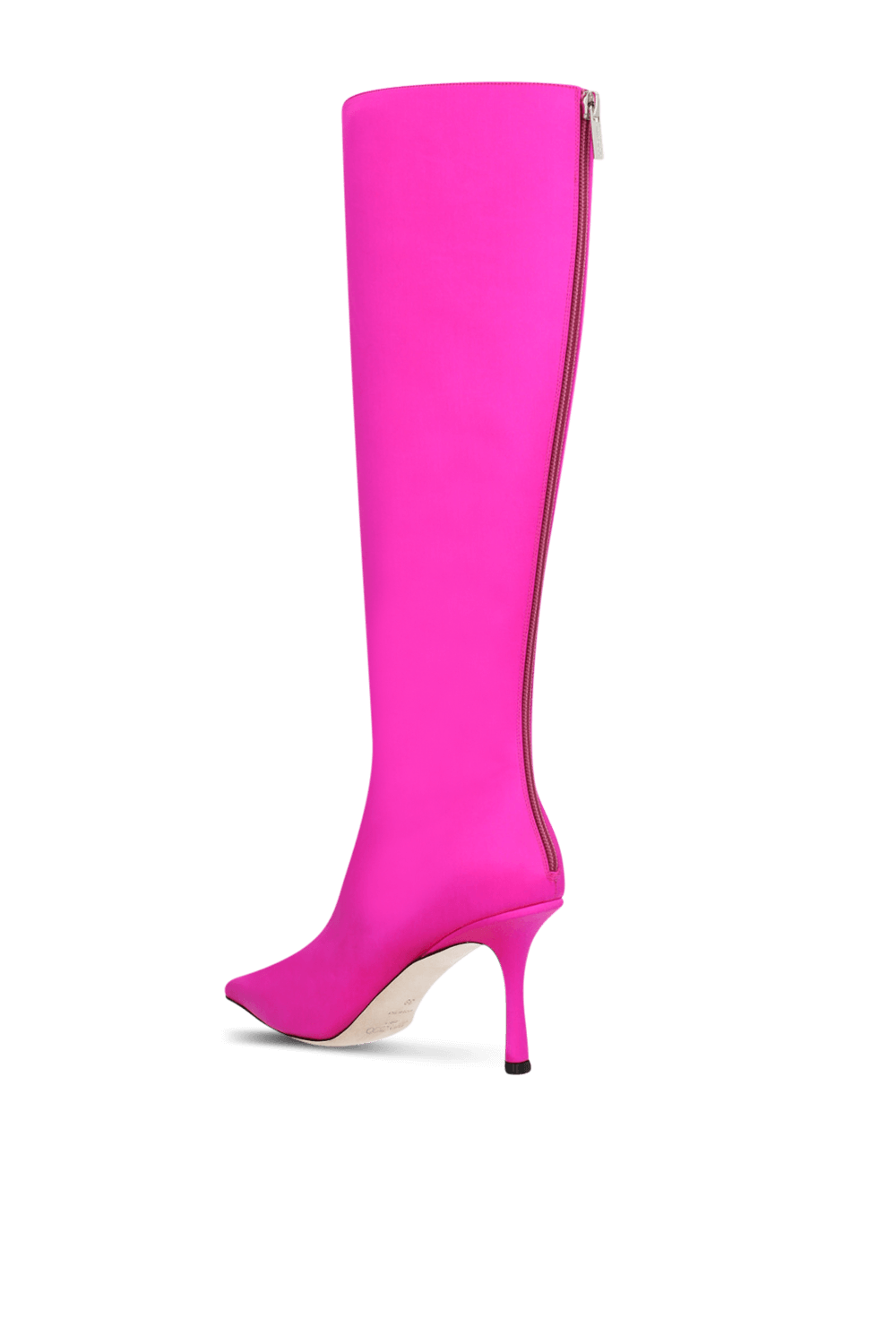 תמונה אחורית של מגפי סאטן JIMMY CHOO