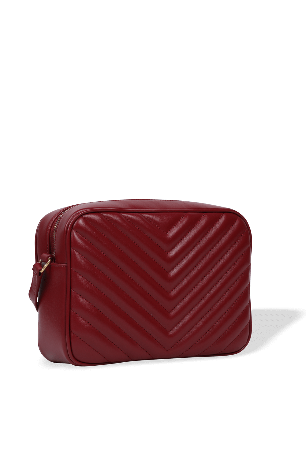 תמונה אחורית של Lou Camera Bag in Red Quilted Leather