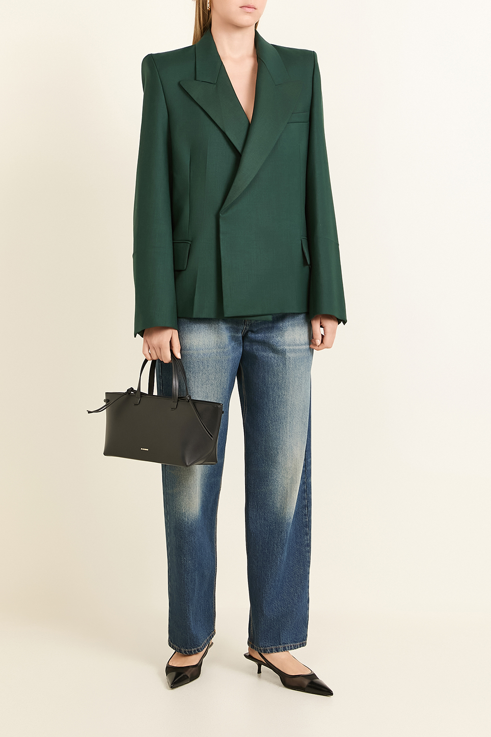 תמונת דוגמן קידמית של תיק נשיאה באטו סמול JIL SANDER