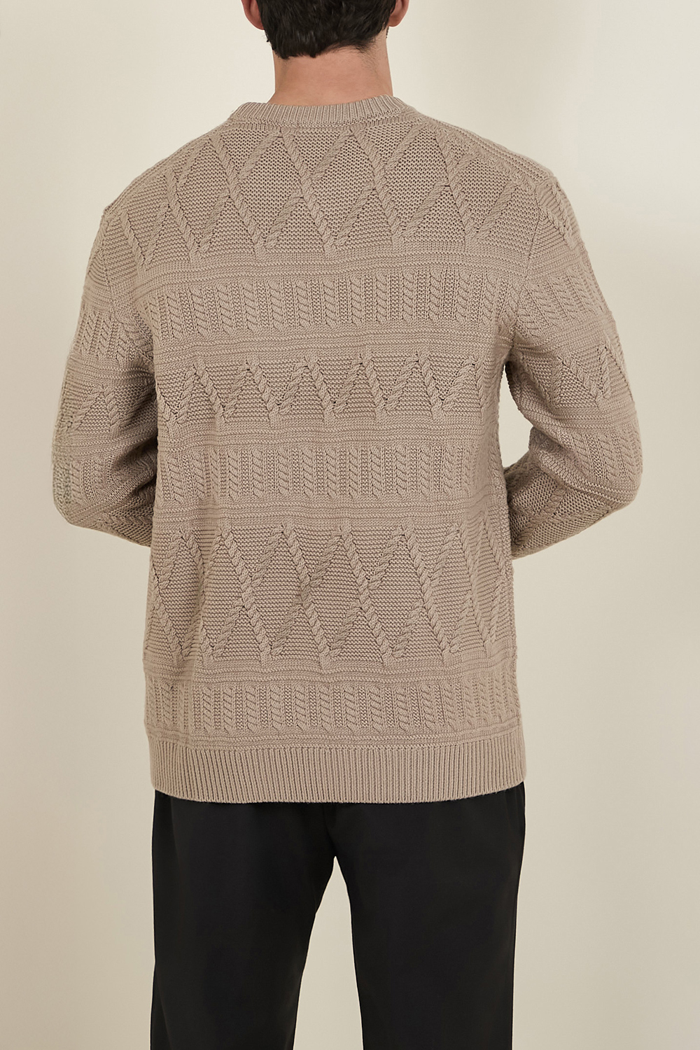 תמונת דוגמן אחורית של סריג צמר ZEGNA
