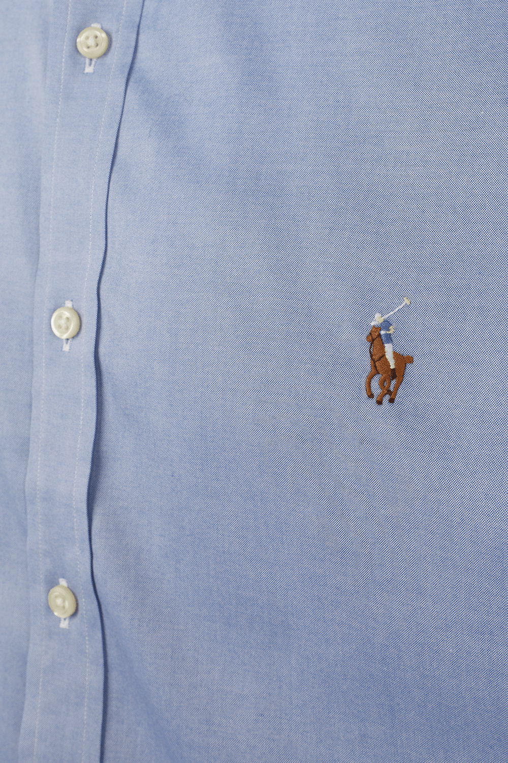 תמונה אחורית של חולצה קלאסית מכופתרת בתכלת POLO RALPH LAUREN