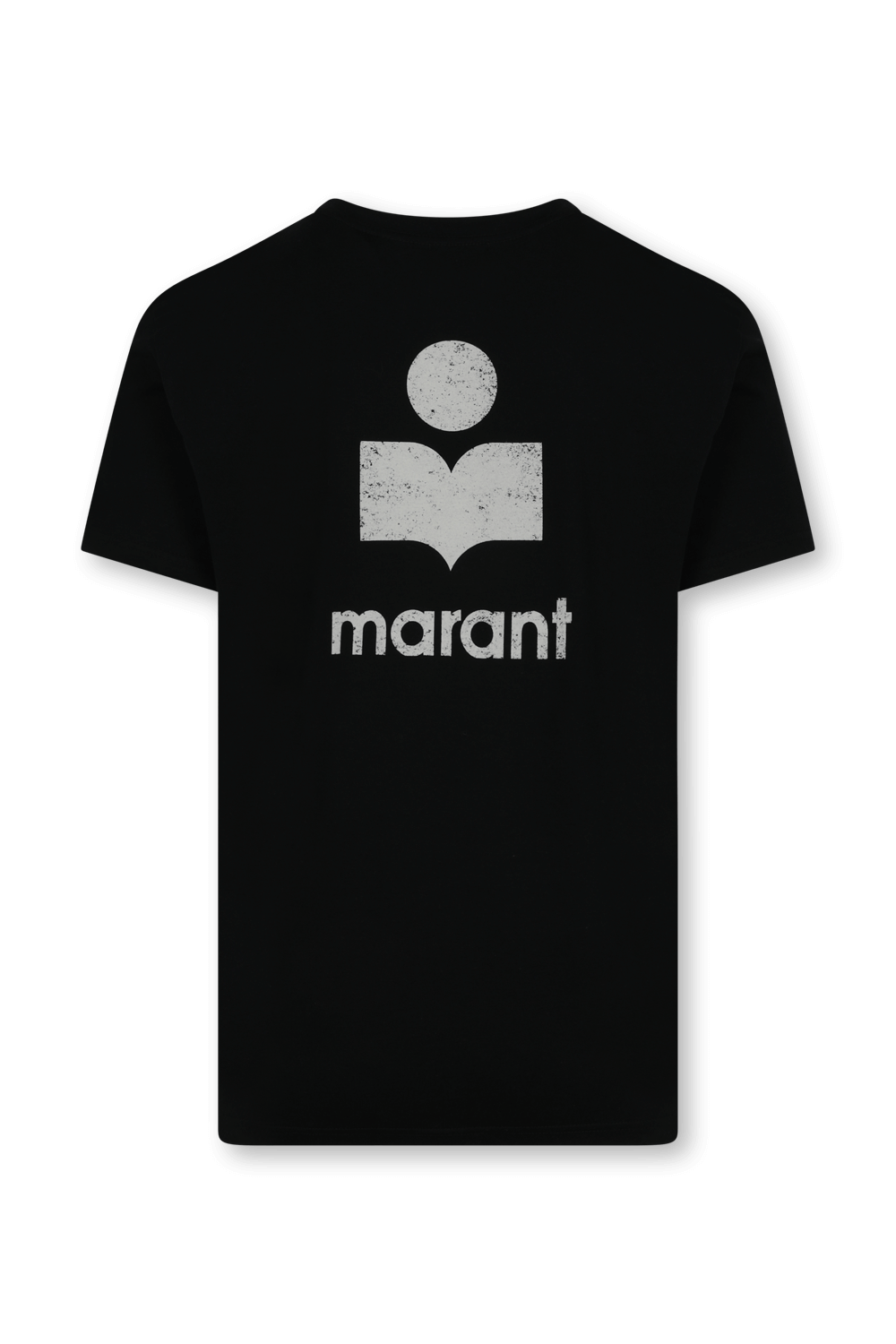 תמונה אחורית של חולצת טי מכותנה עם הדפס ISABEL MARANT