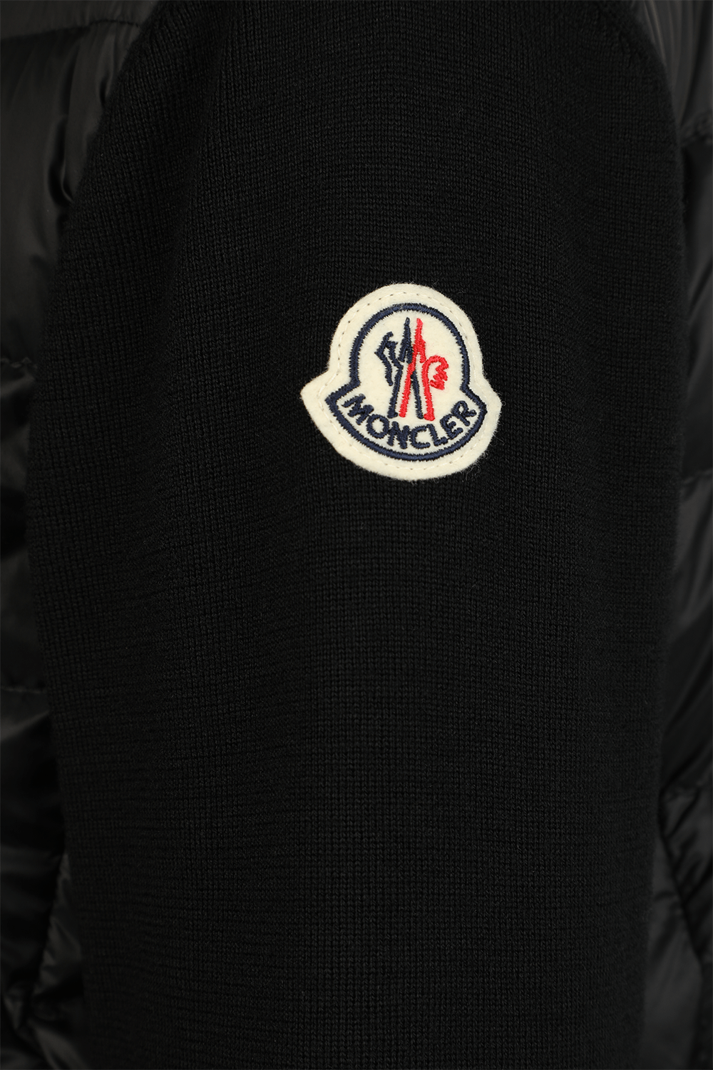 תמונה אחורית של מעיל פאפר מרוכסן בגוון שחור MONCLER