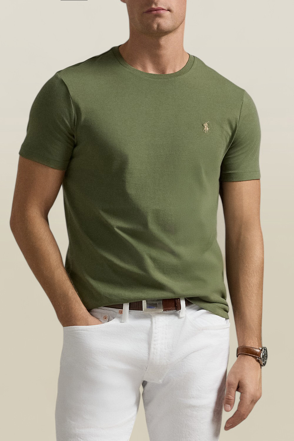 תמונת דוגמן קידמית של חולצת טי סלים פיט POLO RALPH LAUREN