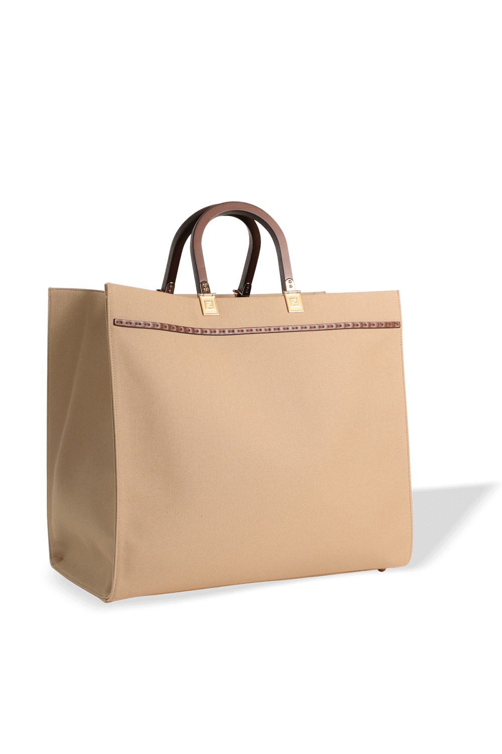 תמונה אחורית של Sunshine Canvas Large Bag in Beige